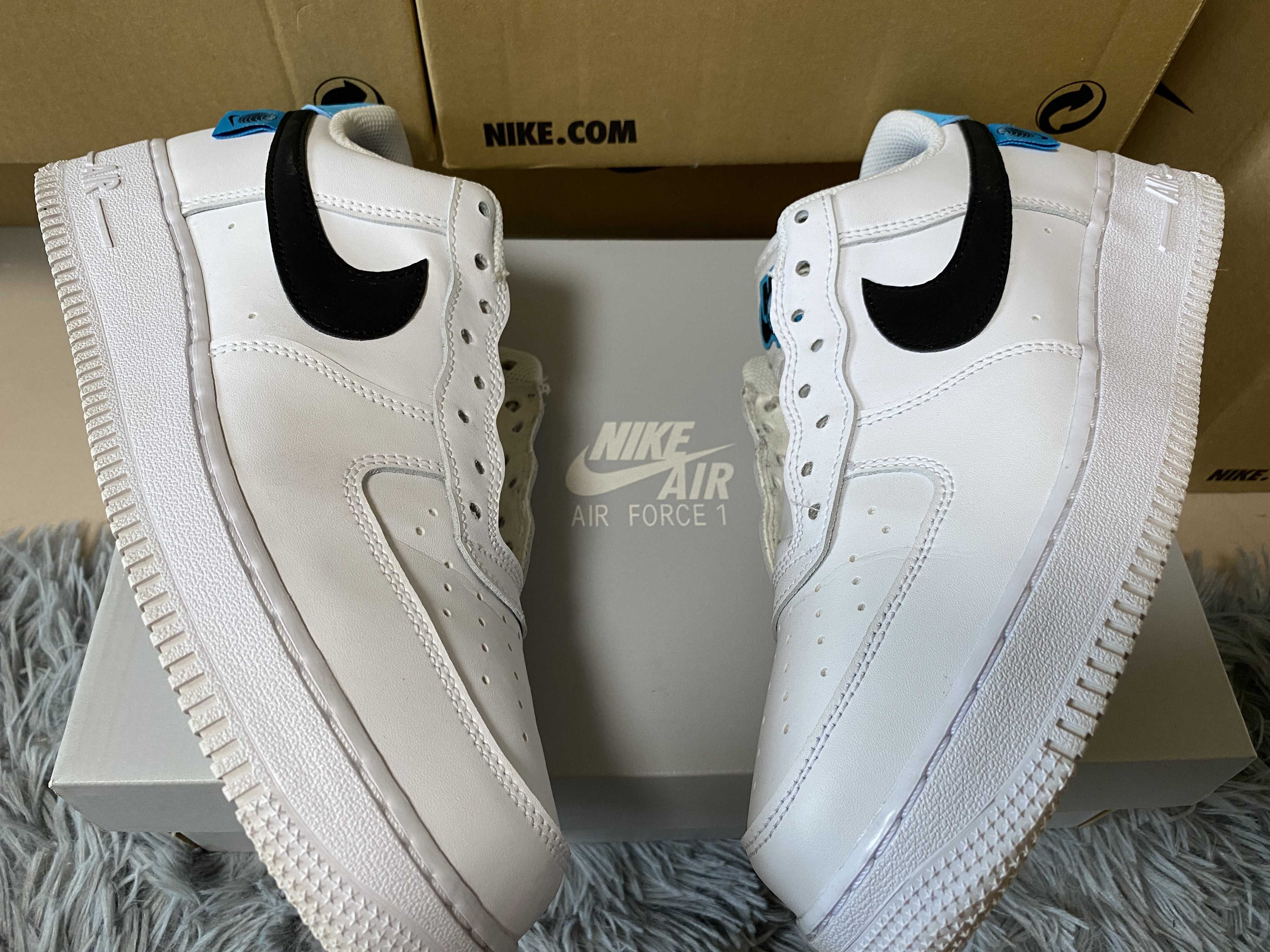 Nike Air Force 1 Low "Worldwide White Blue Fury Black"