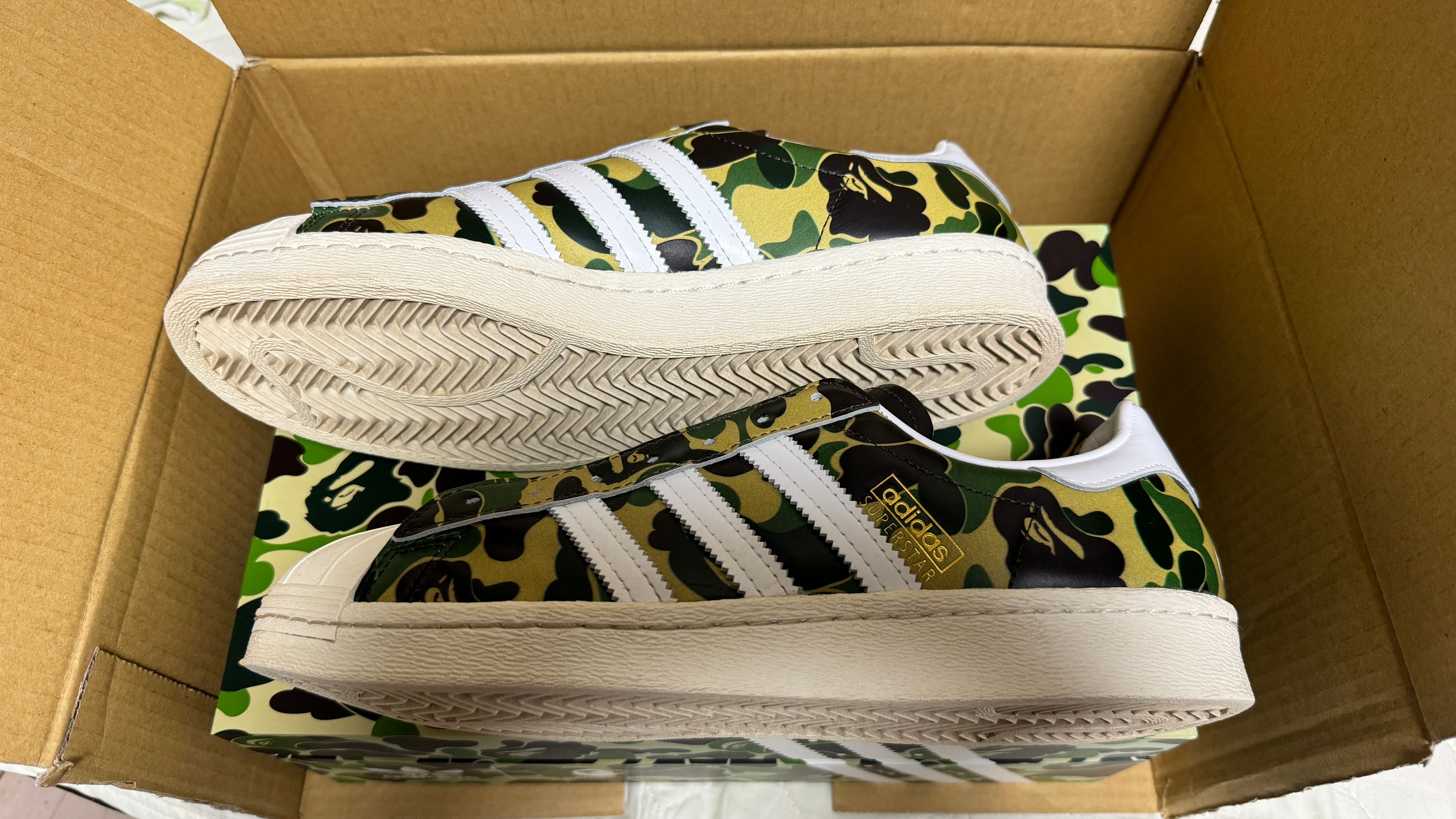 A BATHING APE®︎ × adidas Superstar 80's "Green Camo"