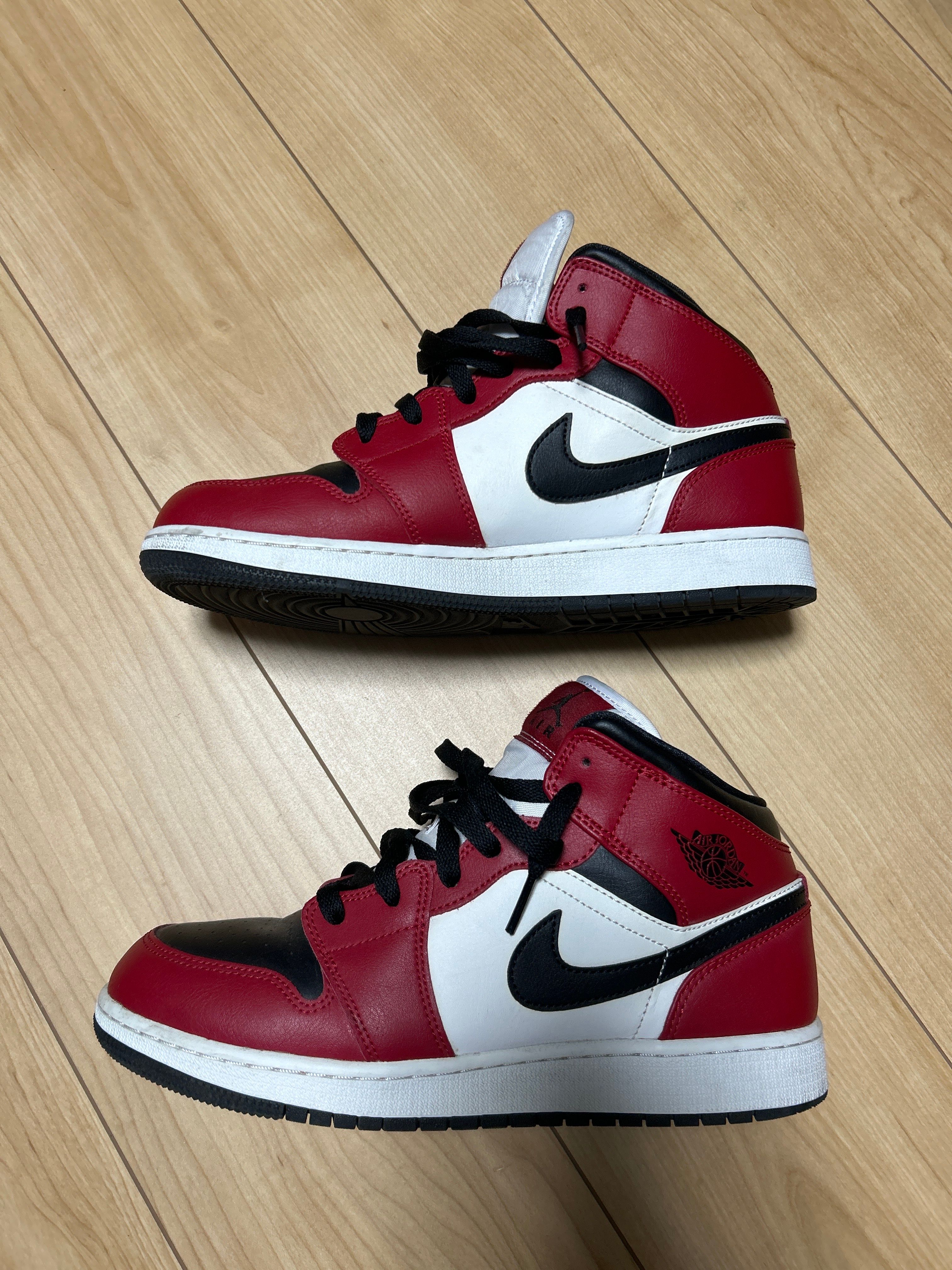 Nike GS Air Jordan 1 Mid "Black/Gym Red-White"