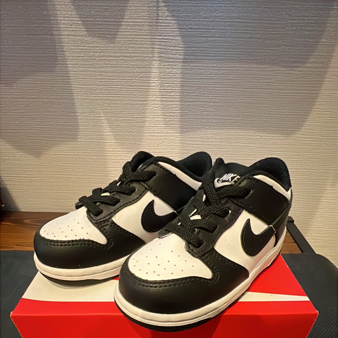ナイキ TD ダンク ロー "ホワイト/ブラック"(キッズ)