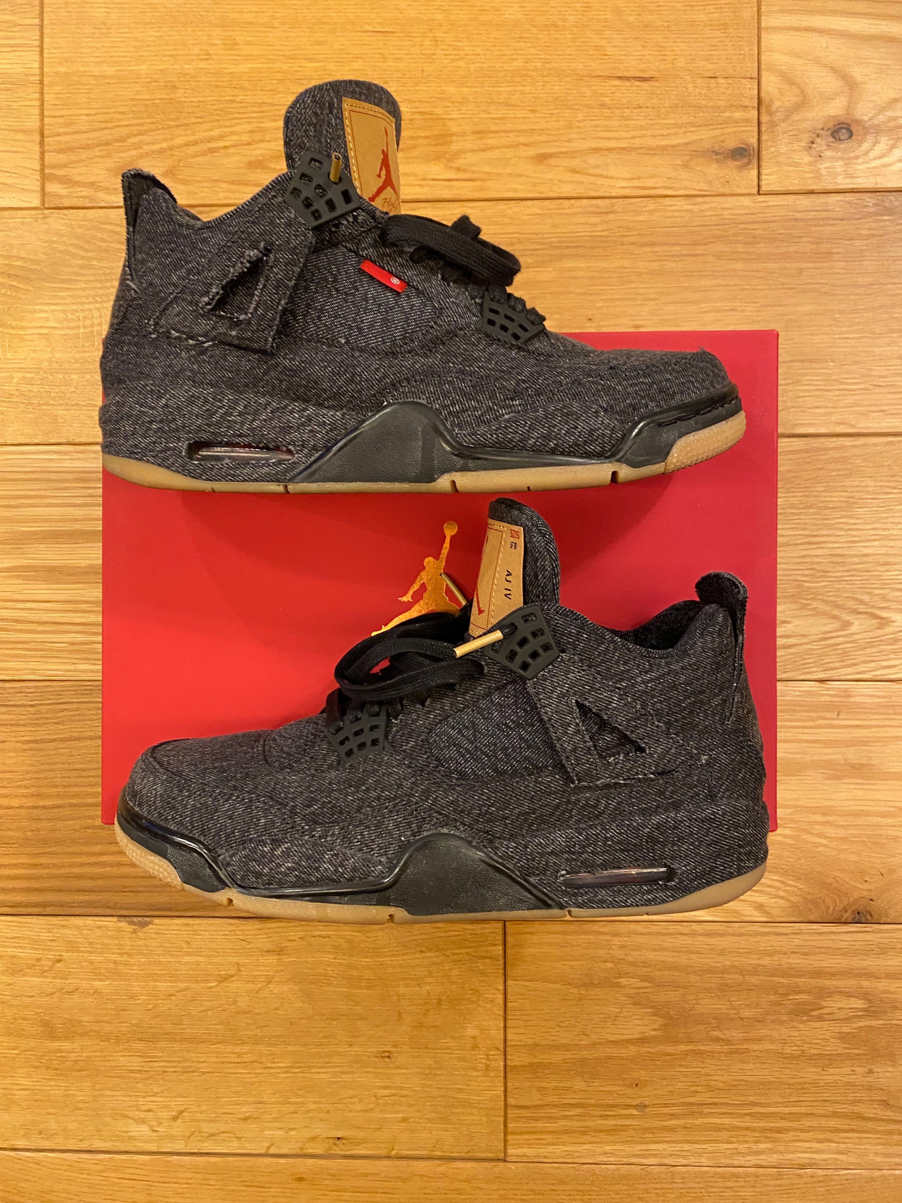 Nike × Levi's Air Jordan 4 "Black Denim" (Tag: ®)