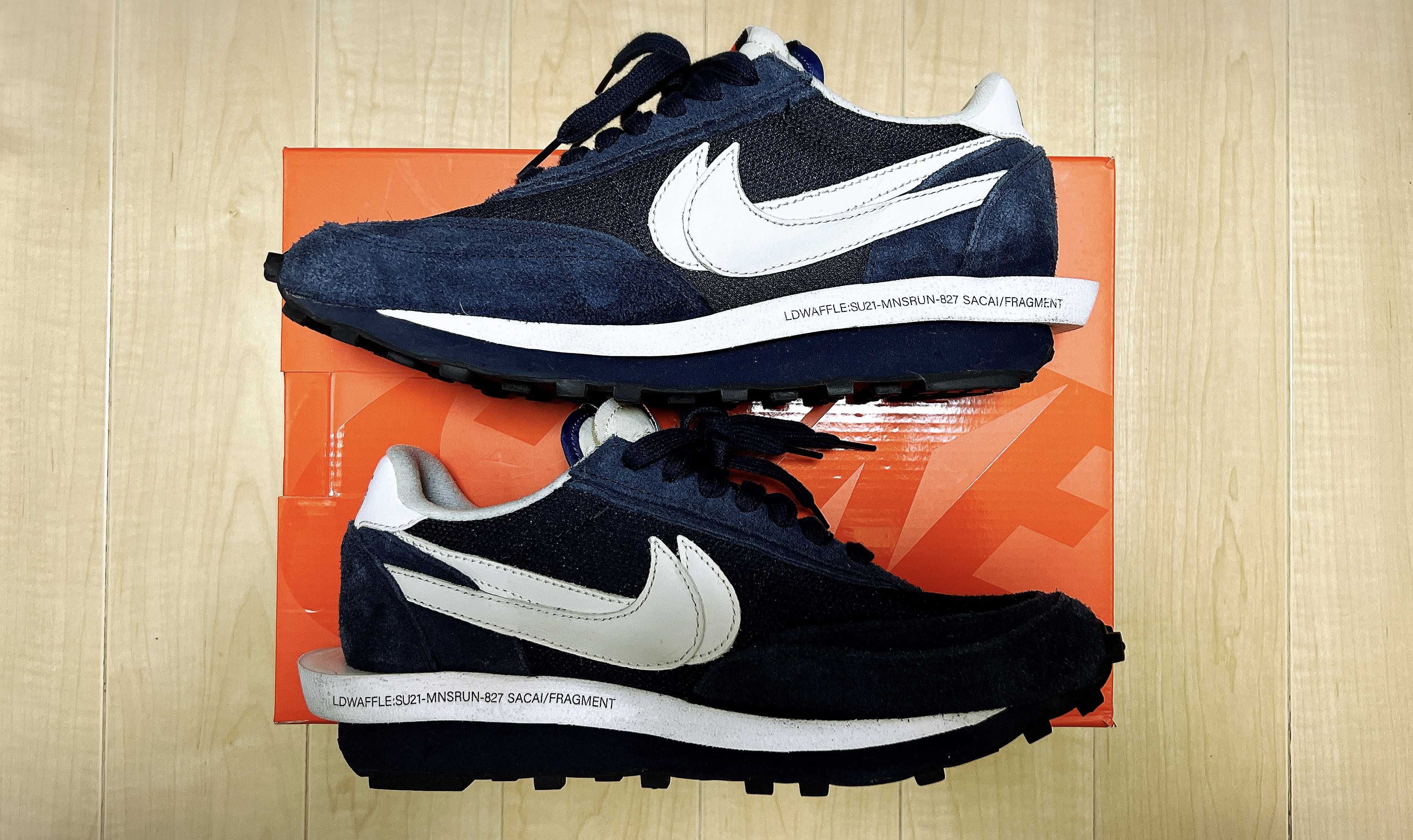 Fragment × sacai × Nike LD Waffle "Blackended Blue"