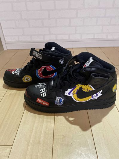 Supreme × NBA × Nike Air Force 1 Mid '07 "Black"