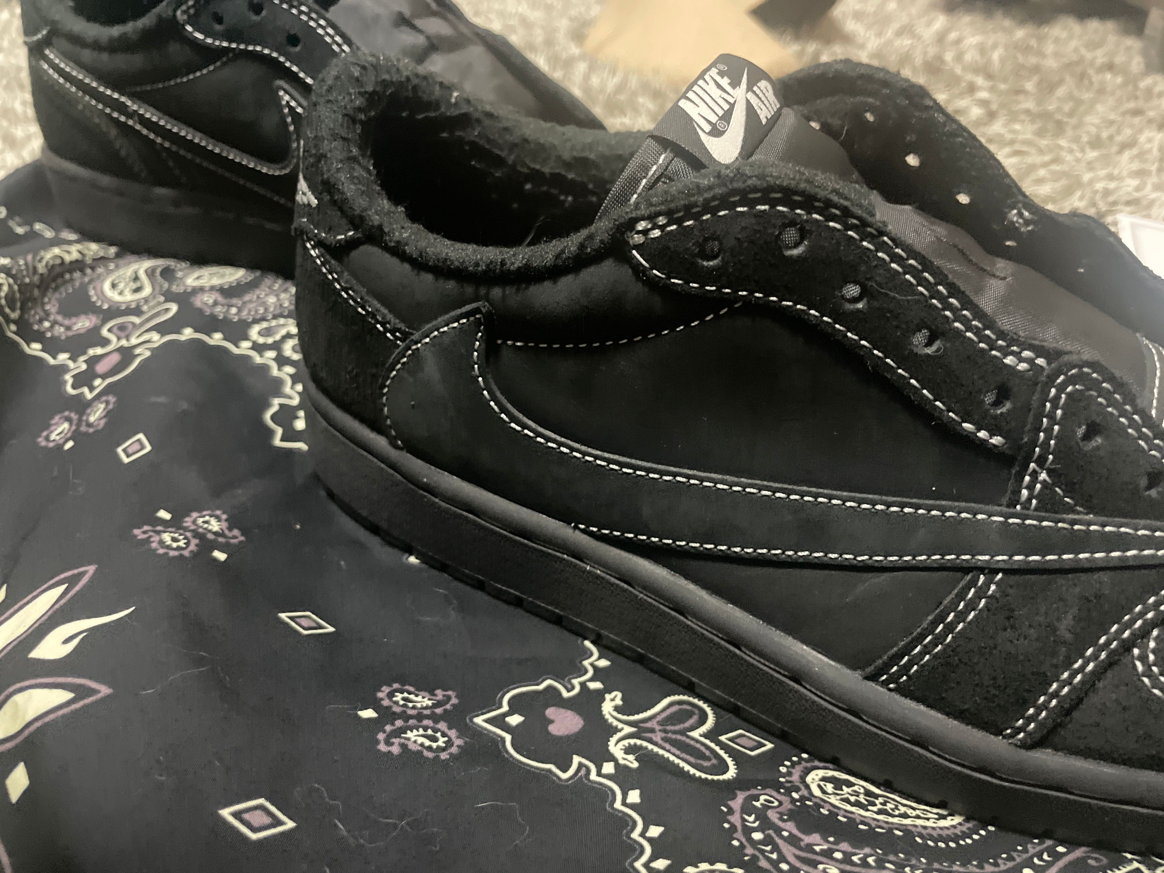 Travis Scott × Nike Air Jordan 1 Low OG SP "Black Phantom"