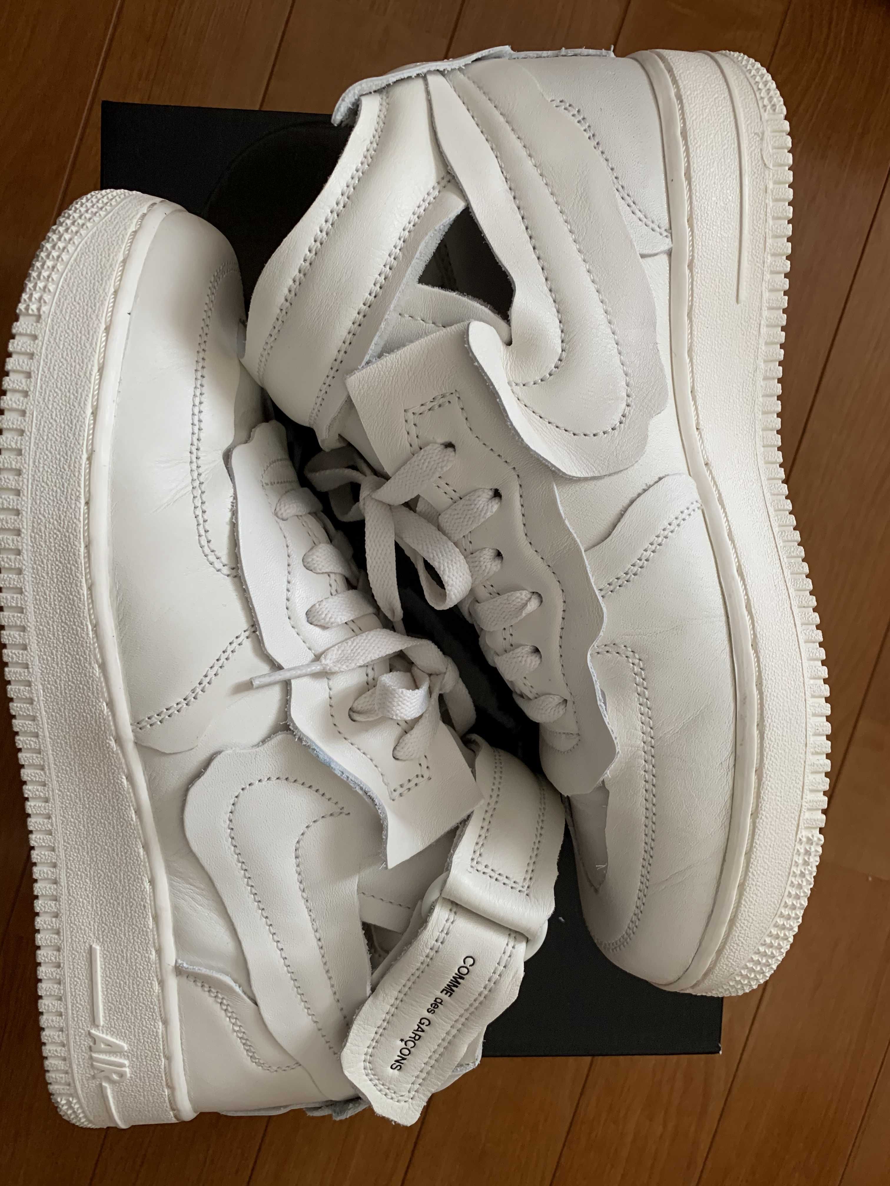 COMME des GARCONS × Nike Air Force 1 Mid "White"