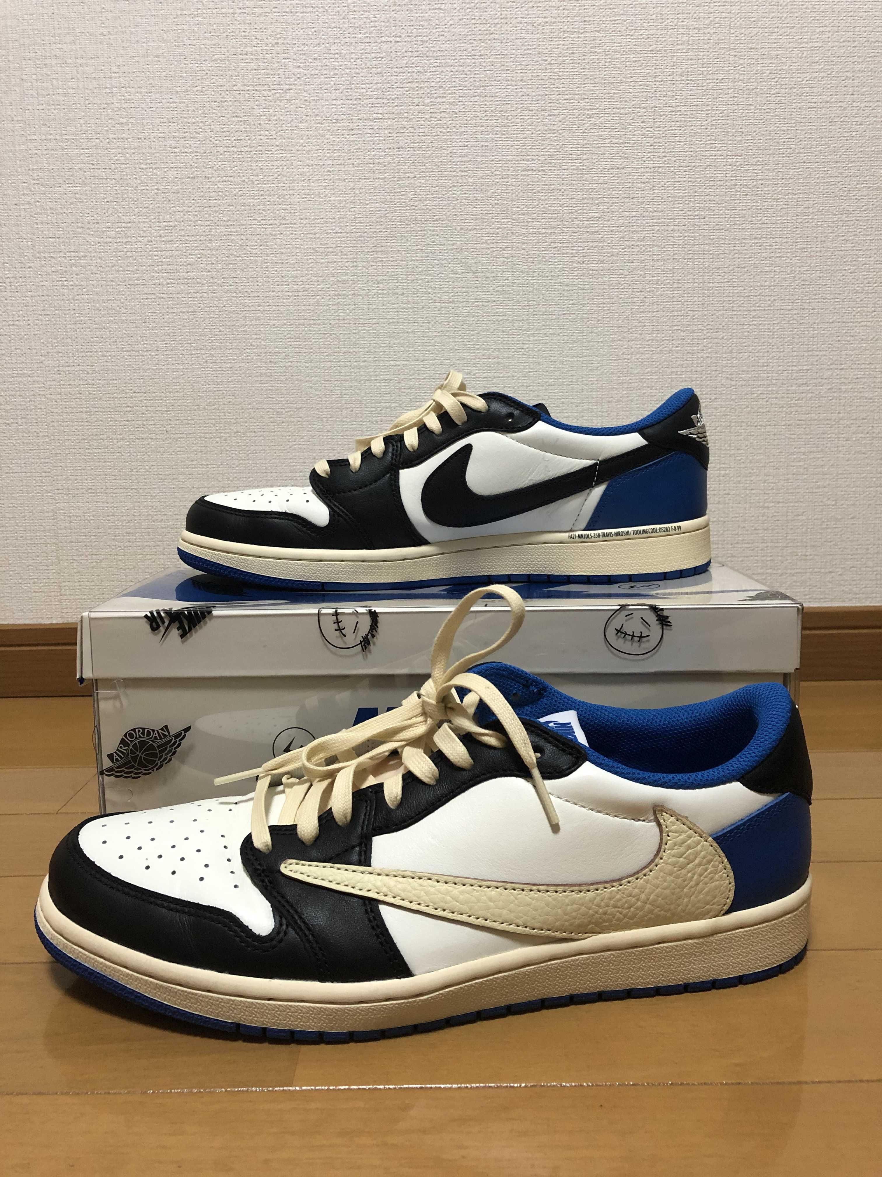 Travis Scott × fragment design × Nike Air Jordan 1 Low OG SP "Military Blue"