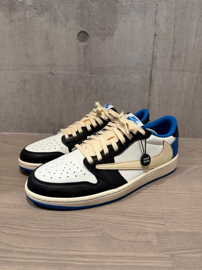 Travis Scott × fragment design × Nike Air Jordan 1 Low OG SP "Military Blue"