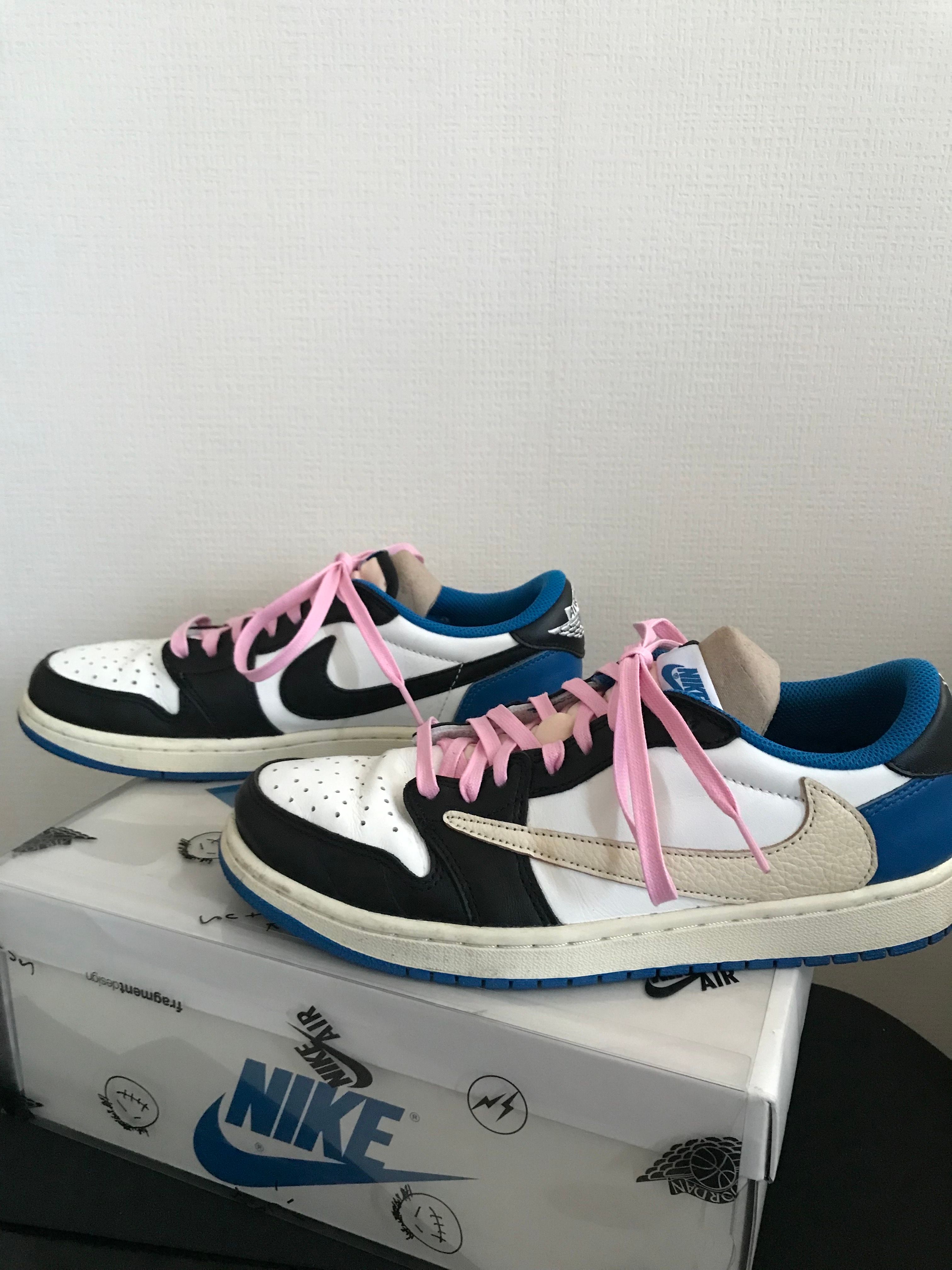 Travis Scott × fragment design × Nike Air Jordan 1 Low OG SP "Military Blue"