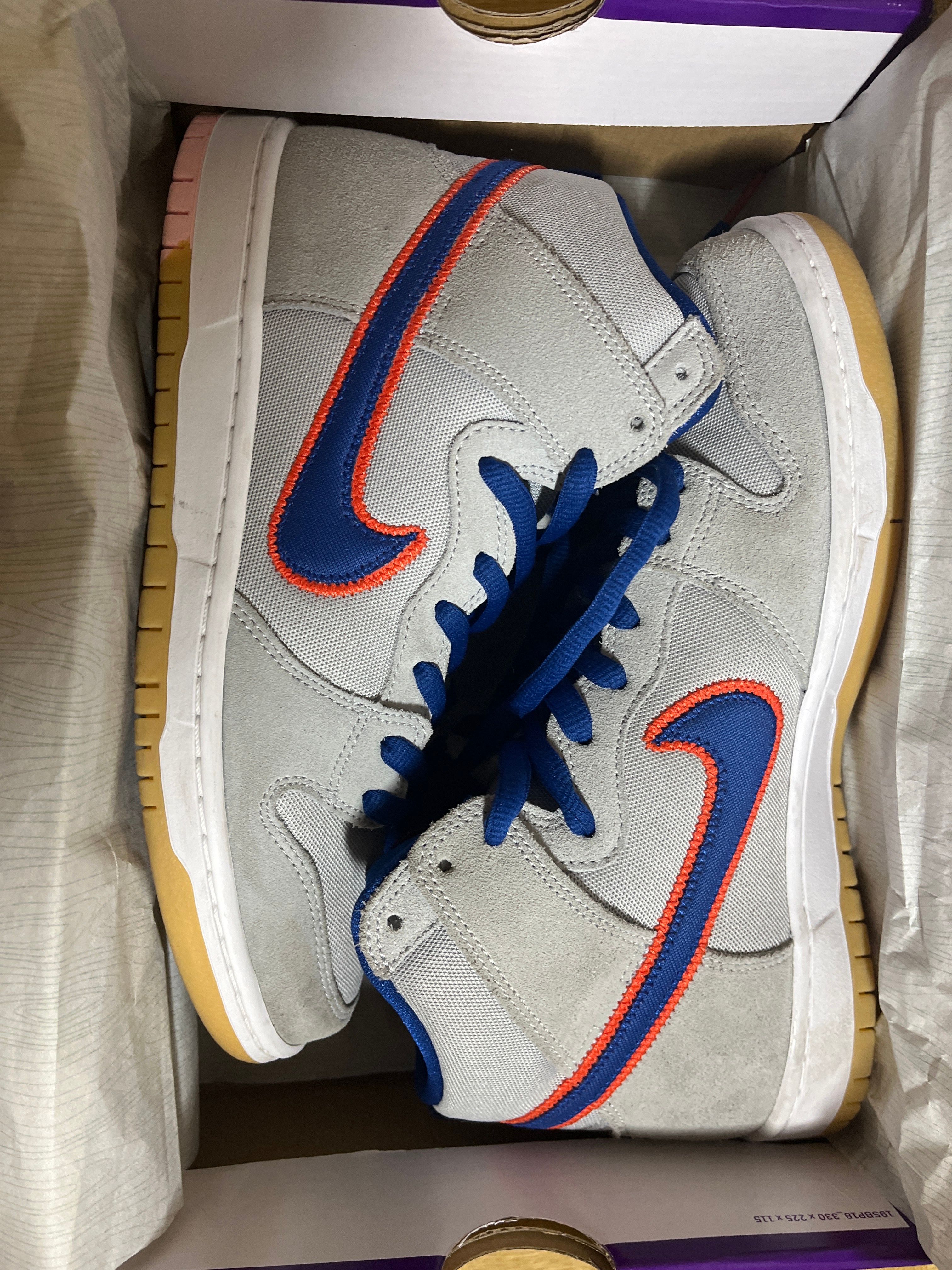Nike SB Dunk High "Rush Blue and Team Orange/New York Mets" 