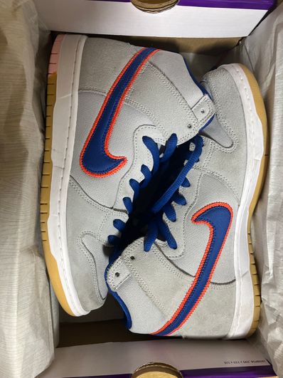 Nike SB Dunk High "Rush Blue and Team Orange/New York Mets"