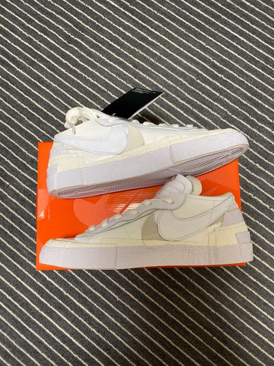sacai × Nike Blazer Low "White Patent Leather"