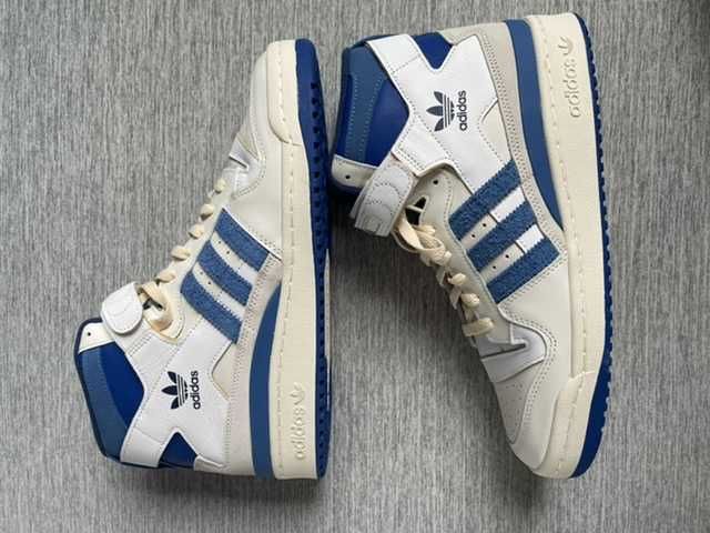 adidas Forum 84 High Blue Thread "Off White-Bright Blue/Footwear White"