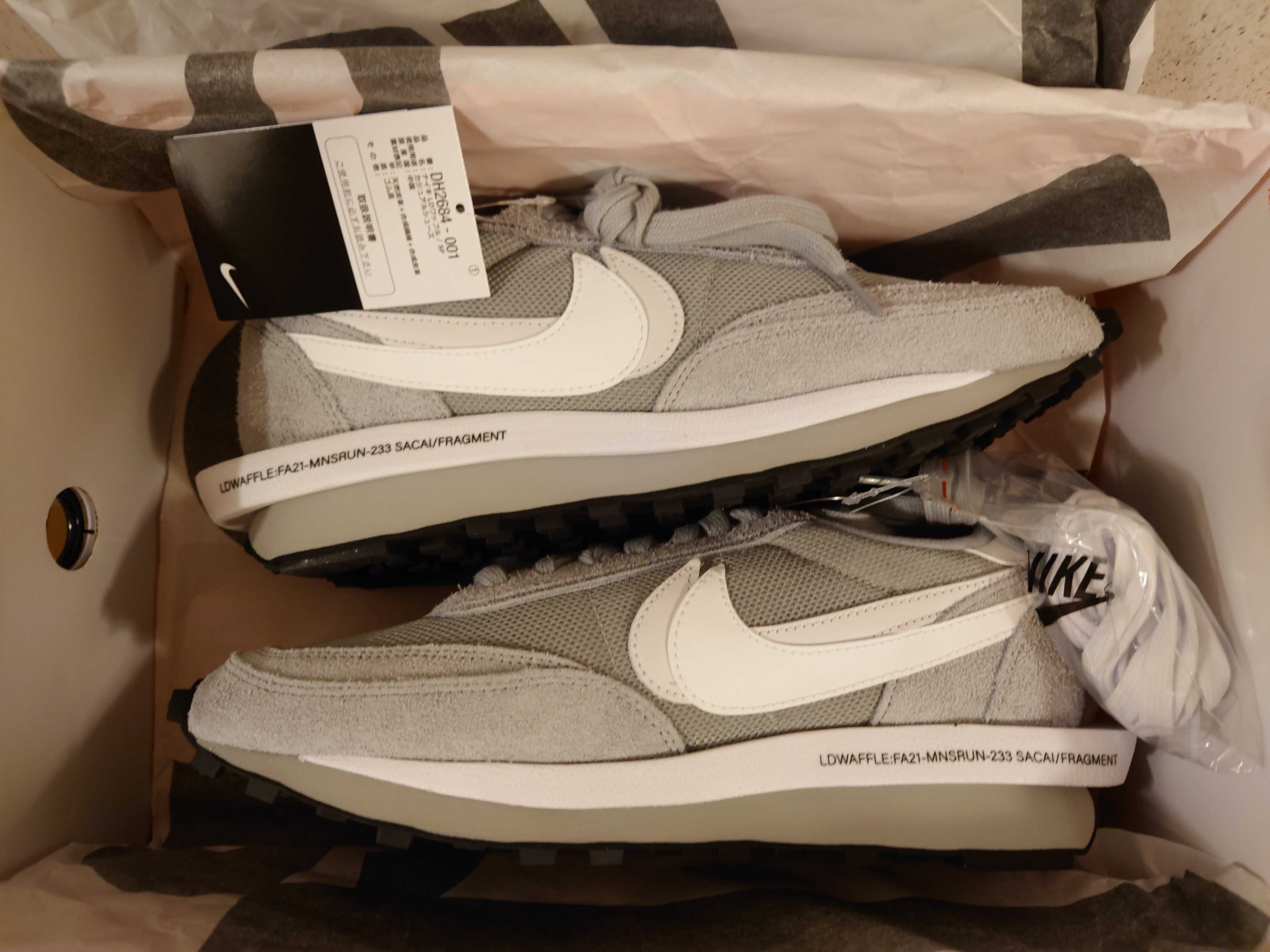 Fragment × sacai × Nike LD Waffle "Light Smoke Grey"