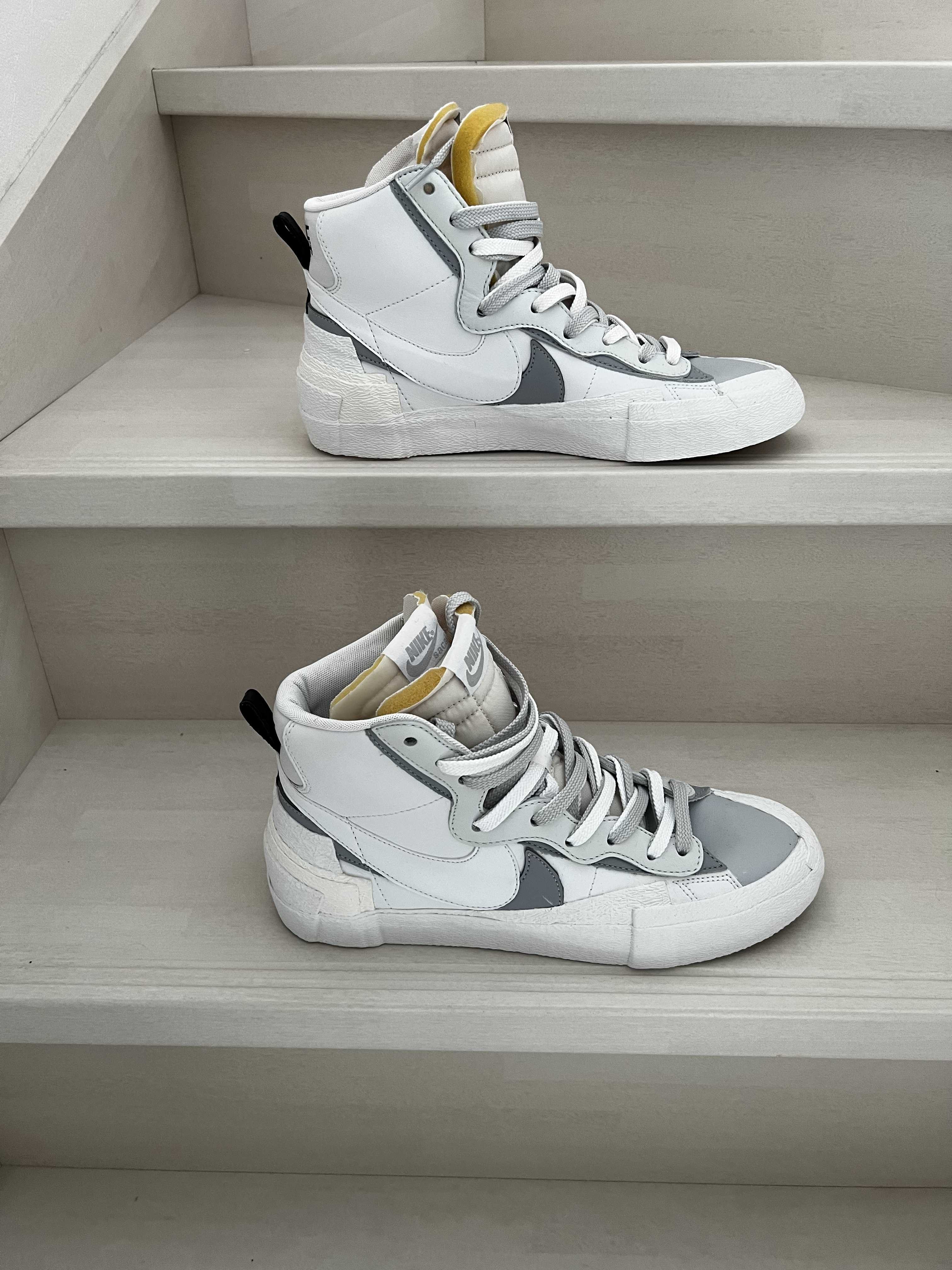 sacai × NIKE BLAZER MID "WHITE/WOLF GREY"