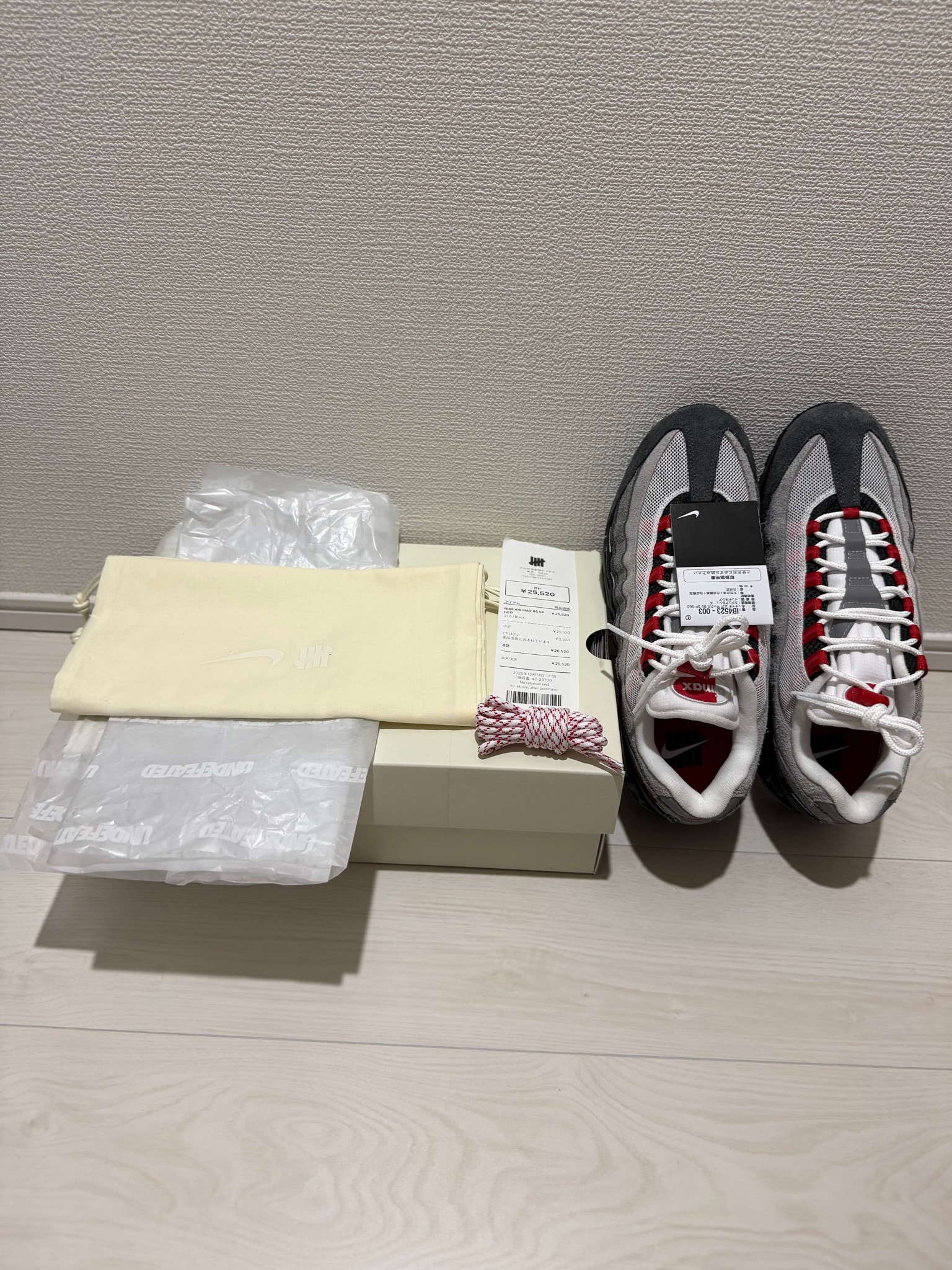 UNDEFEATED × Nike Air Max 95 SP "Fire Red" (Tokyo Exclusive) (Serial Numbered/600 pairs)