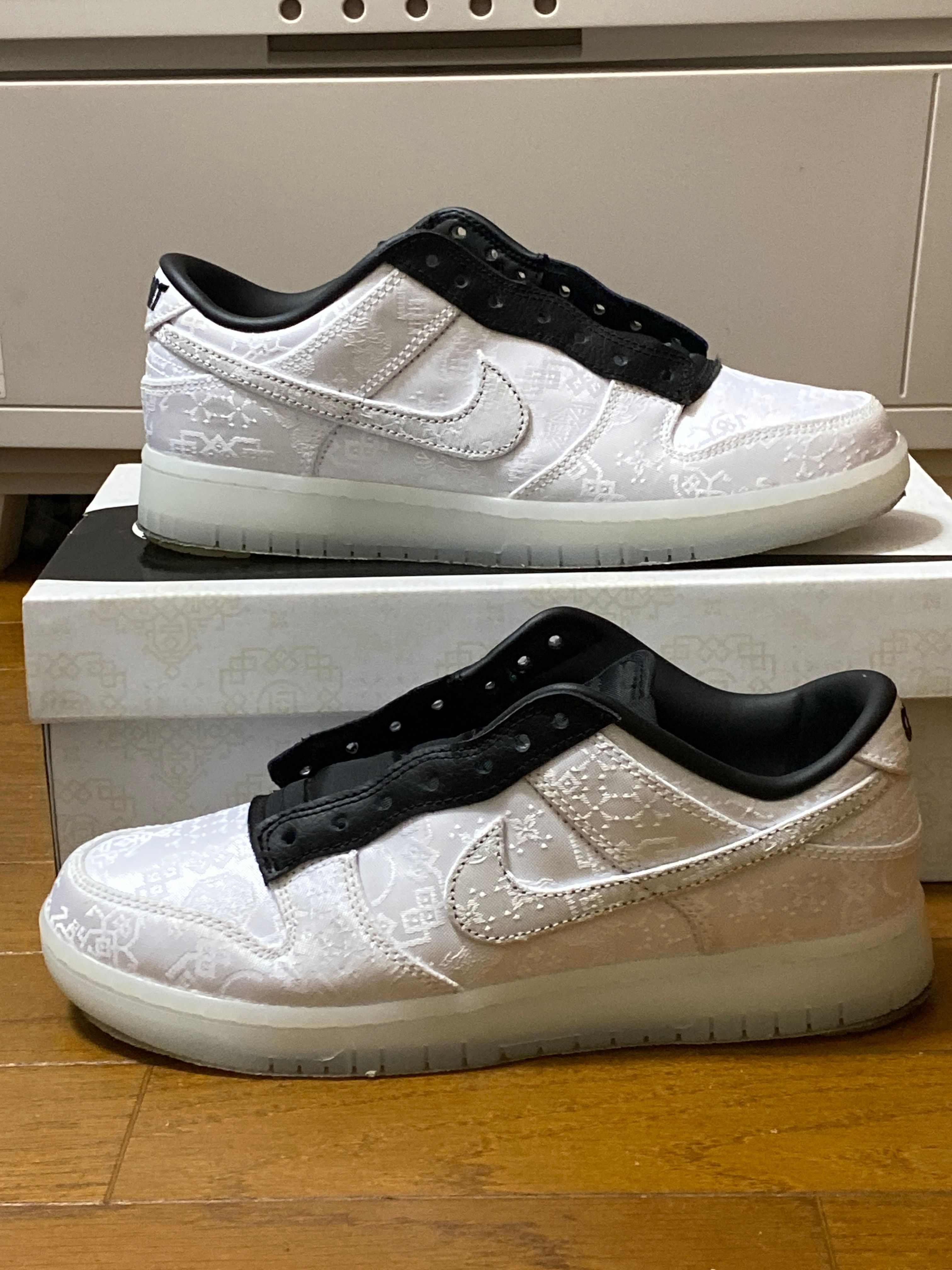 CLOT × Fragment × Nike Dunk Low "Black and White"