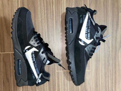 Off-White × Nike Air Max 90 "Black/Black-Cone-White"