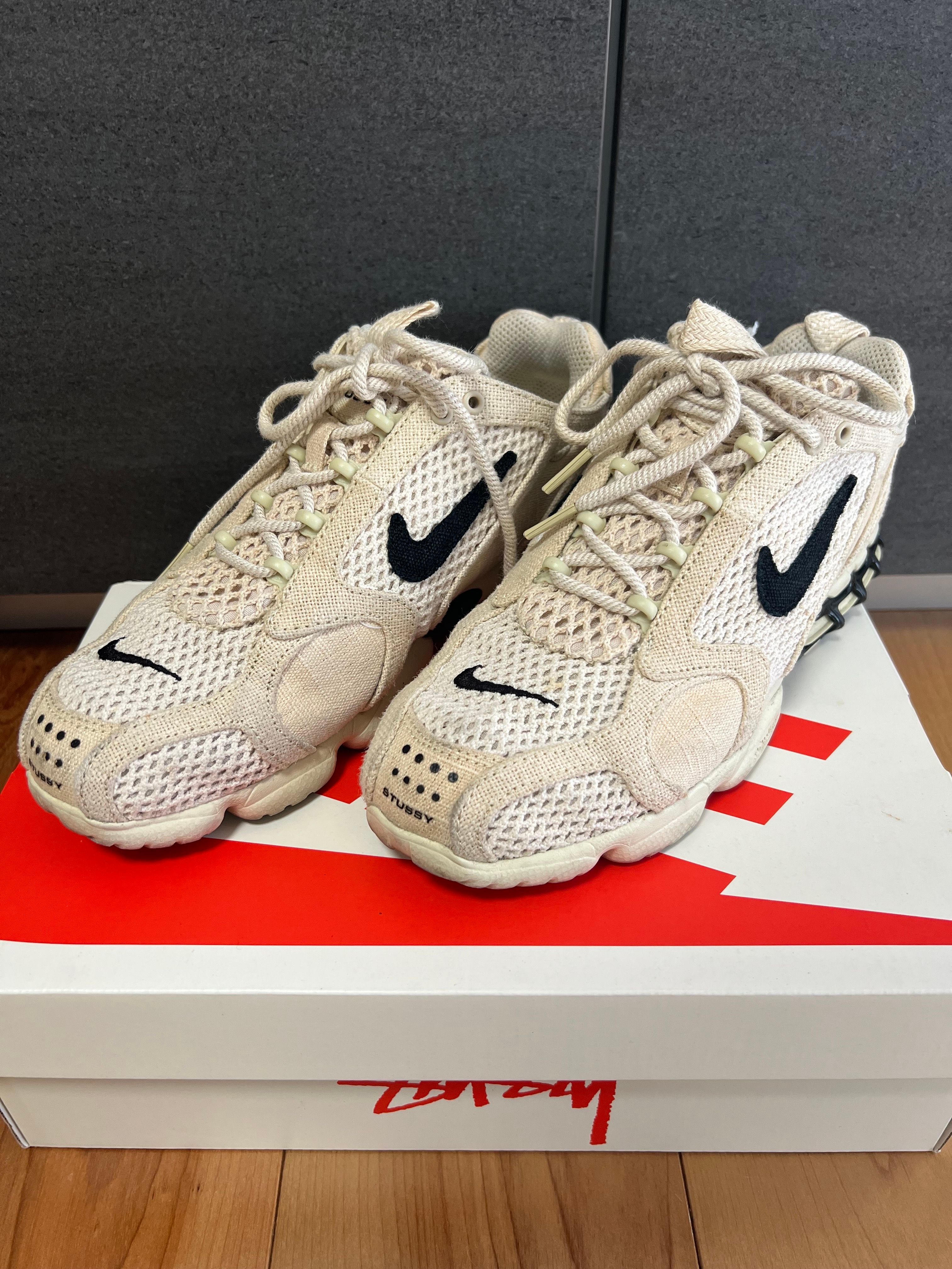 Stussy × Nike Air Zoom Spiridon CG 2 "Fossil/Black"