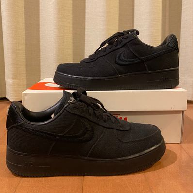 Stussy × Nike Air Force 1 Low "Triple Black"