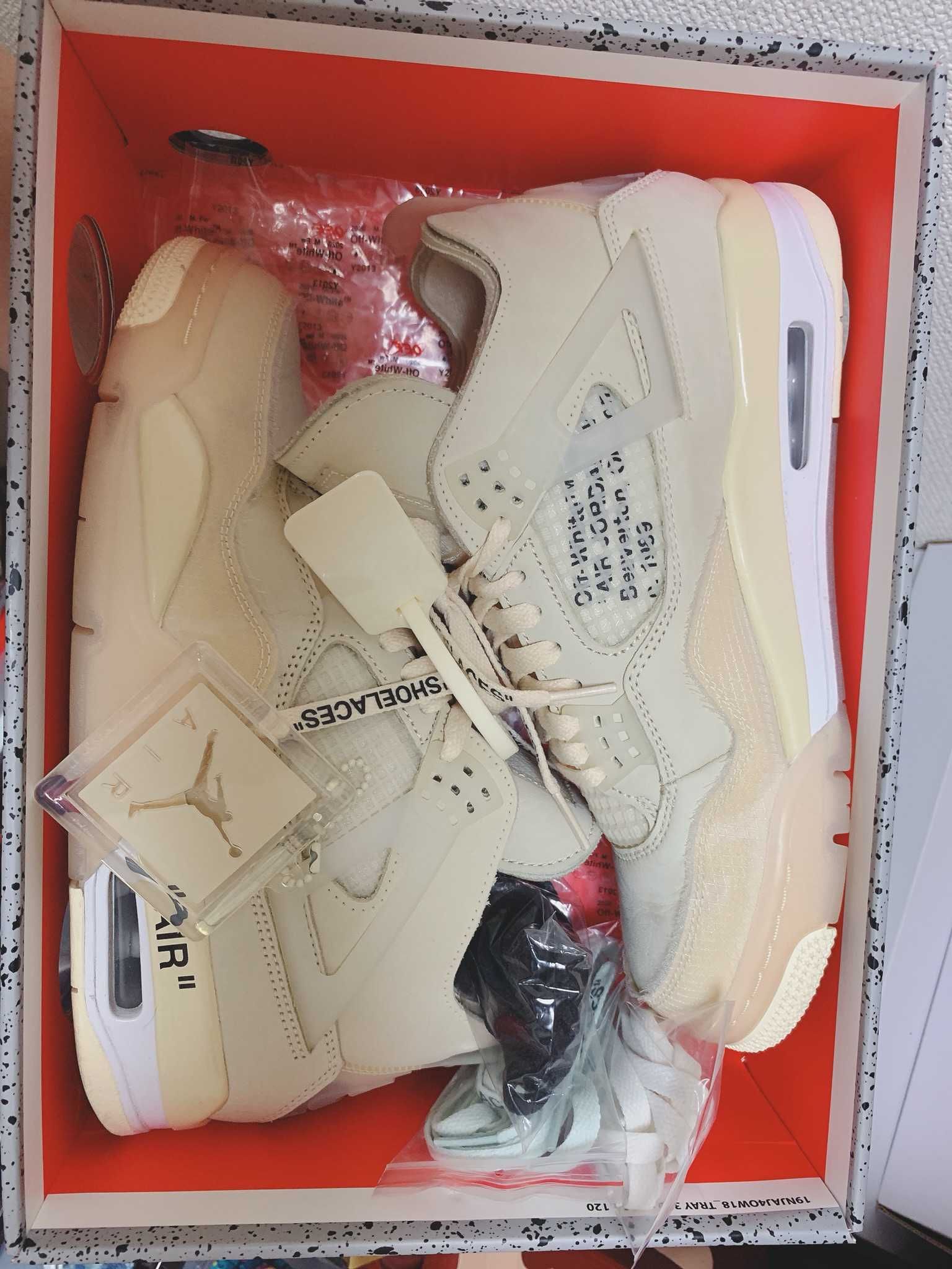 Off-White × Nike Women's Air Jordan 4 SP "Sail"