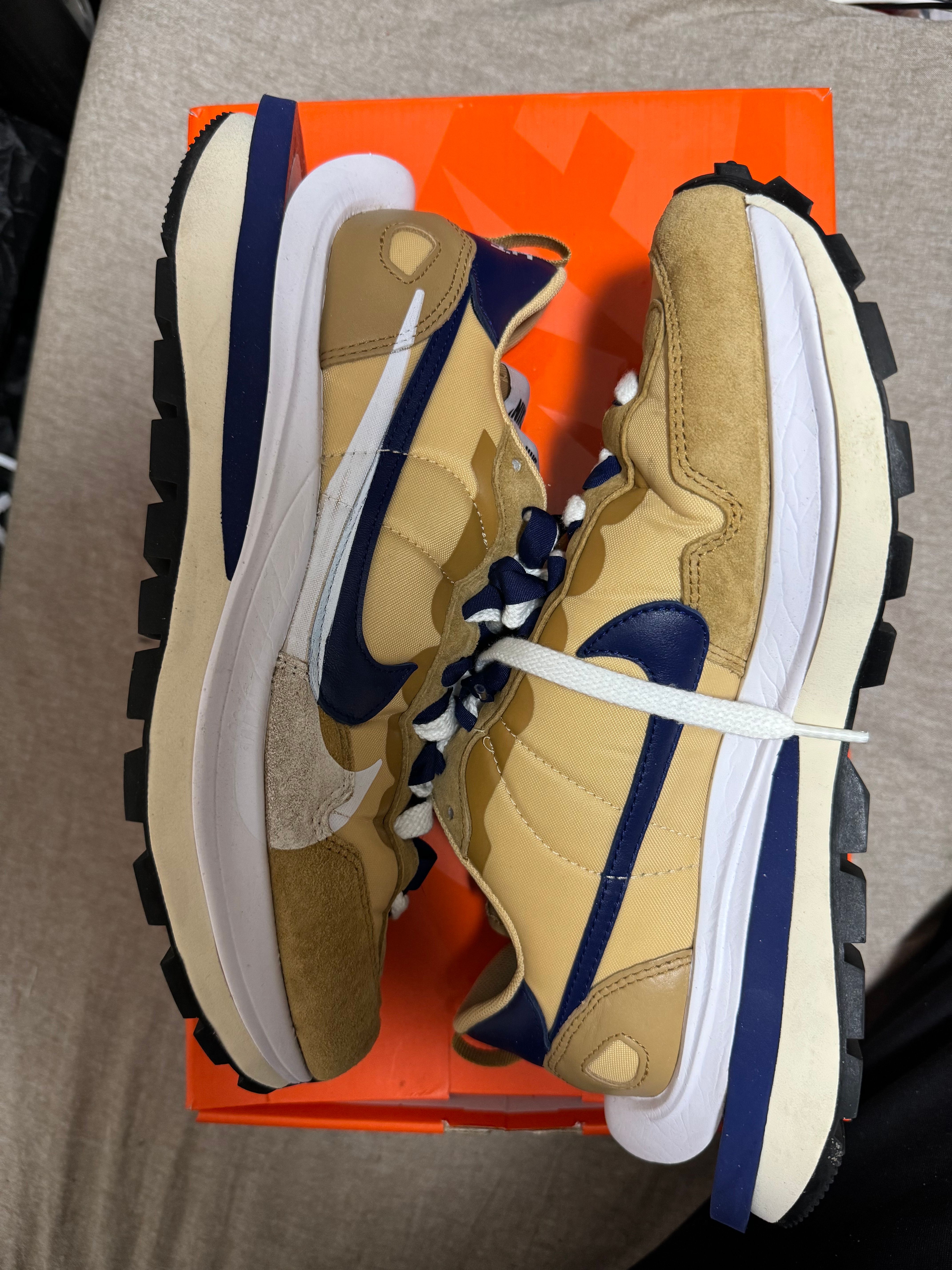Sacai × Nike Vapor Waffle "Sesame And Blue Void"