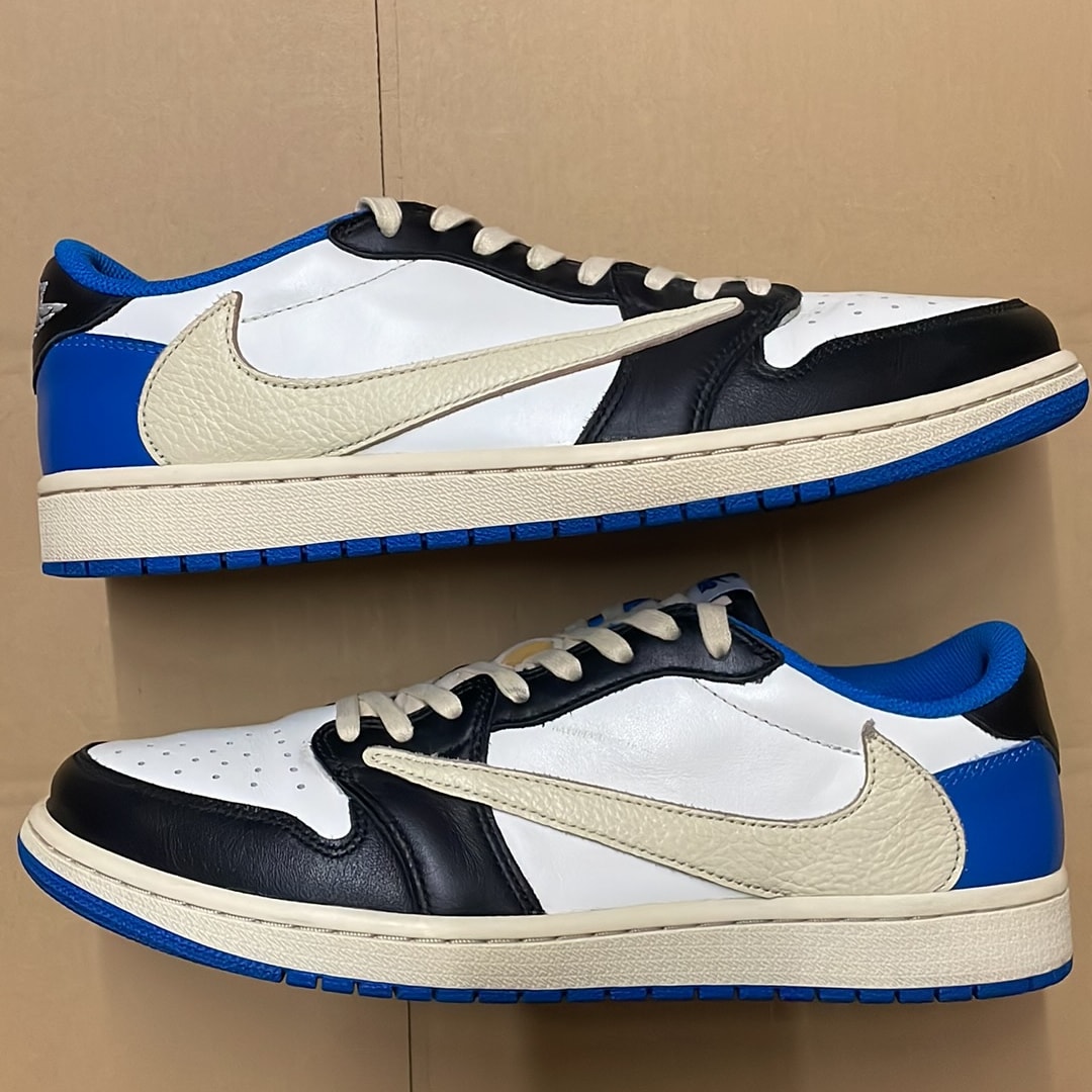 Travis Scott × fragment design × Nike Air Jordan 1 Low OG SP "Military Blue"