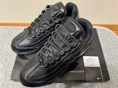 Nike Air Max 95 Big Bubble Leather "Triple Black"