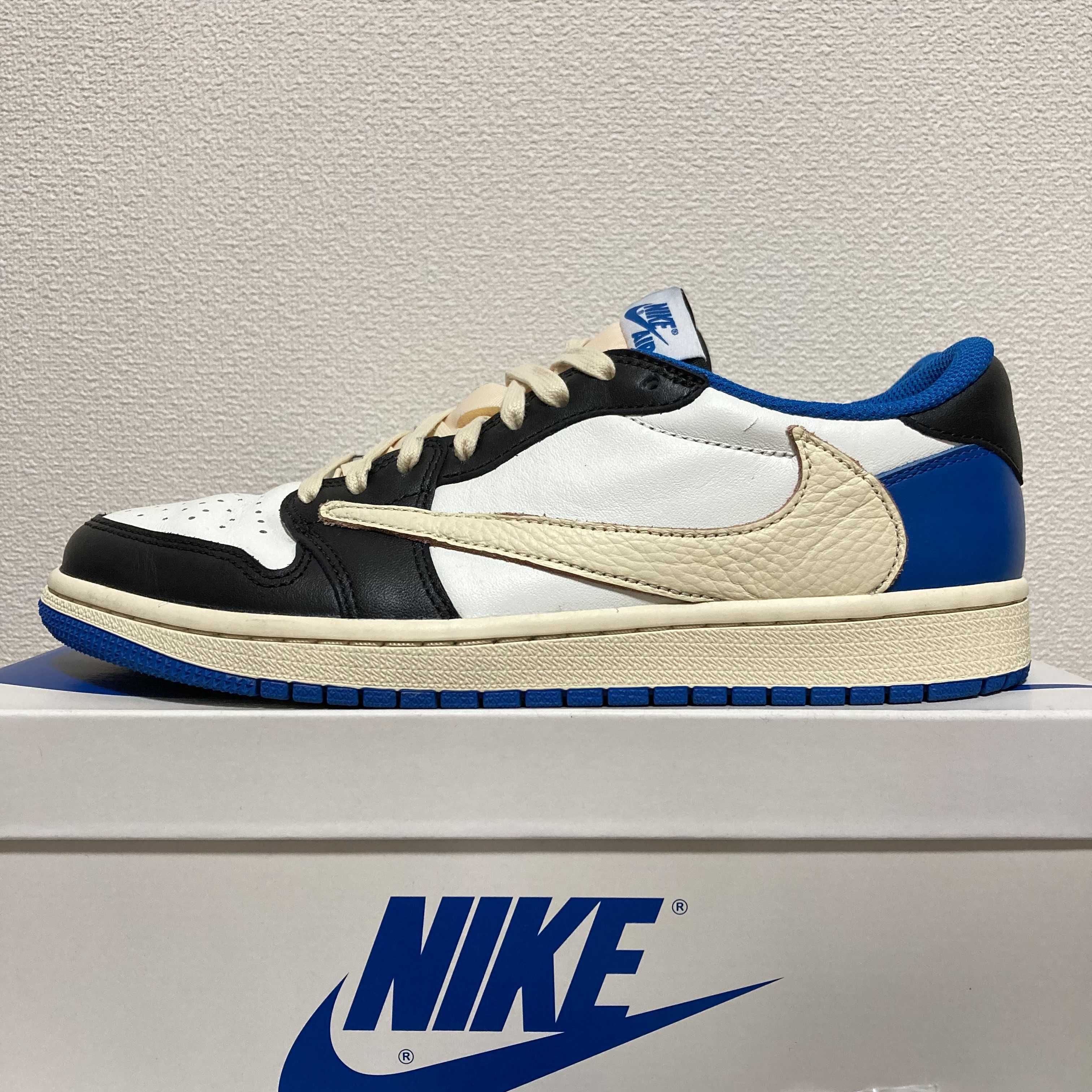 Travis Scott × fragment design × Nike Air Jordan 1 Low OG SP "Military Blue"