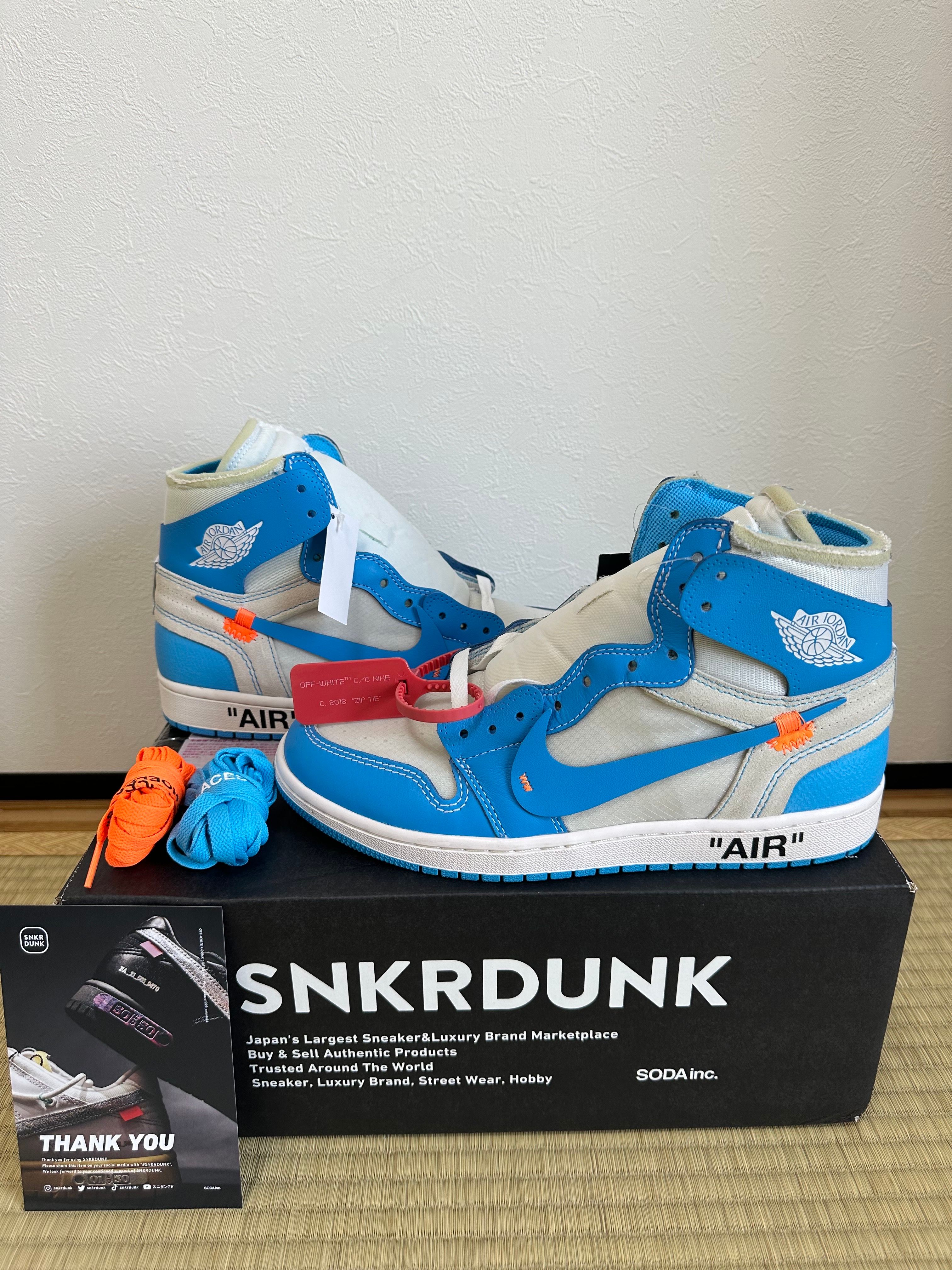 Off-White × Nike Air Jordan 1 High UNC "White/Dark Powder Blue"
