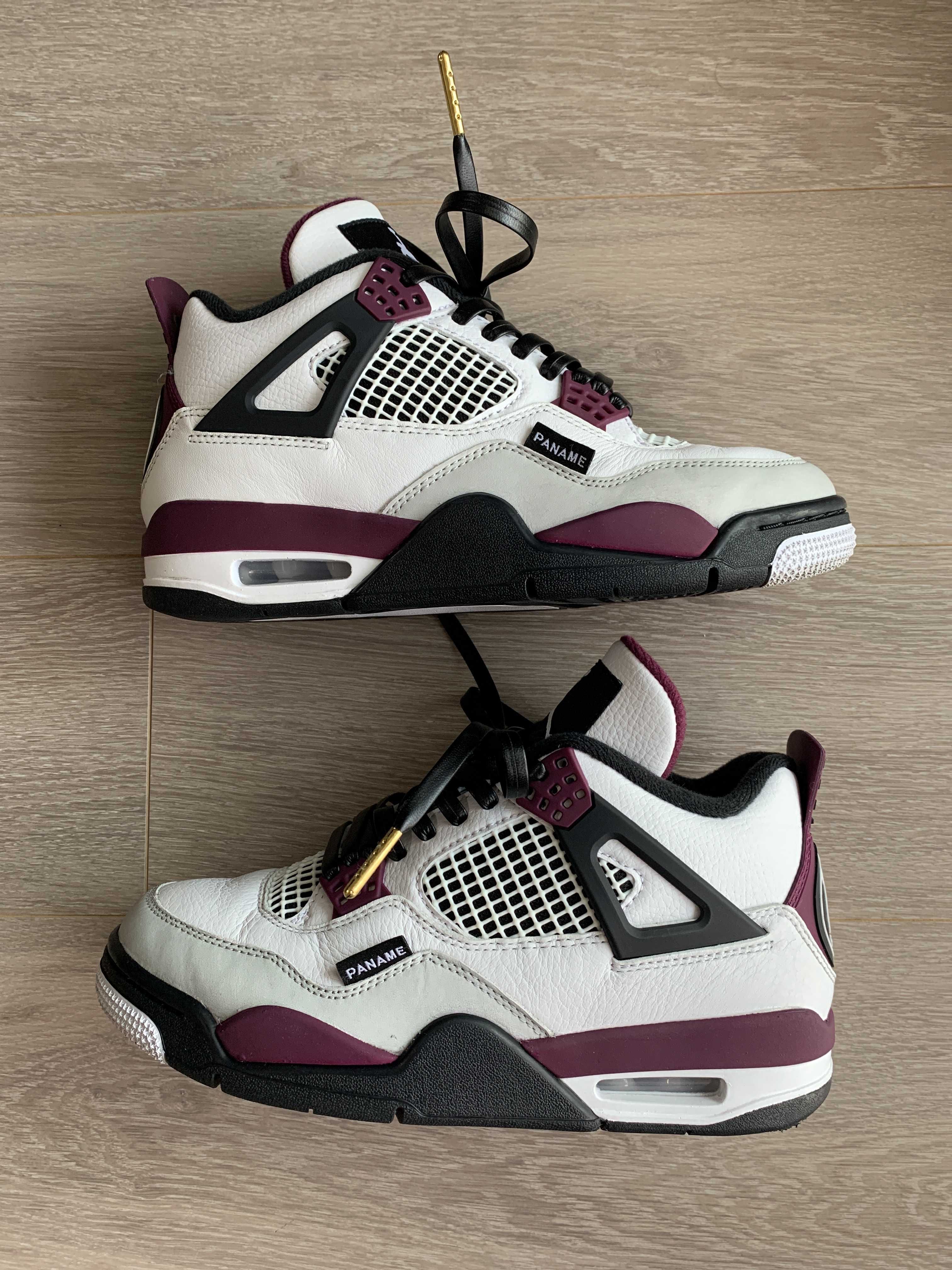 Paris Saint Germain ×Nike Air Jordan 4 Retro "White/Bordeaux/Neutral Gray"