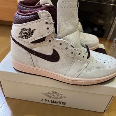 A Ma Maniere × Nike Air Jordan 1 Retro High OG "Sail and Burgundy"