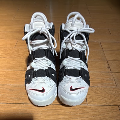 NIKE AIR MORE UPTEMPO "WHITE/BLACK/UNIVERSITY RED"(2020)