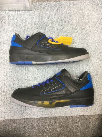 Off-White × Nike Air Jordan 2 Low "Black and Varsity Royal"
