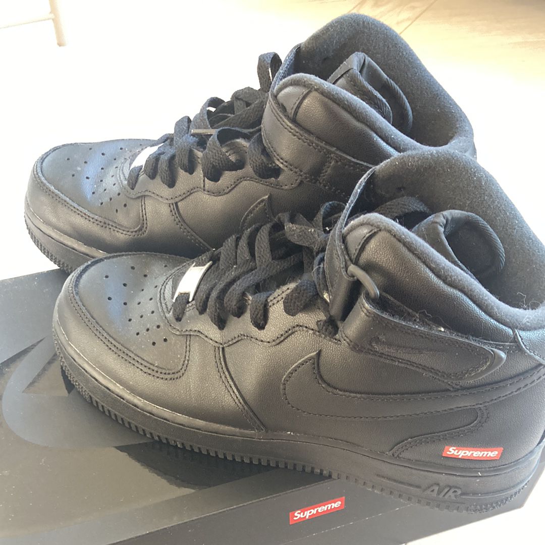 Supreme × Nike Air Force 1 Mid "Black" FW24
