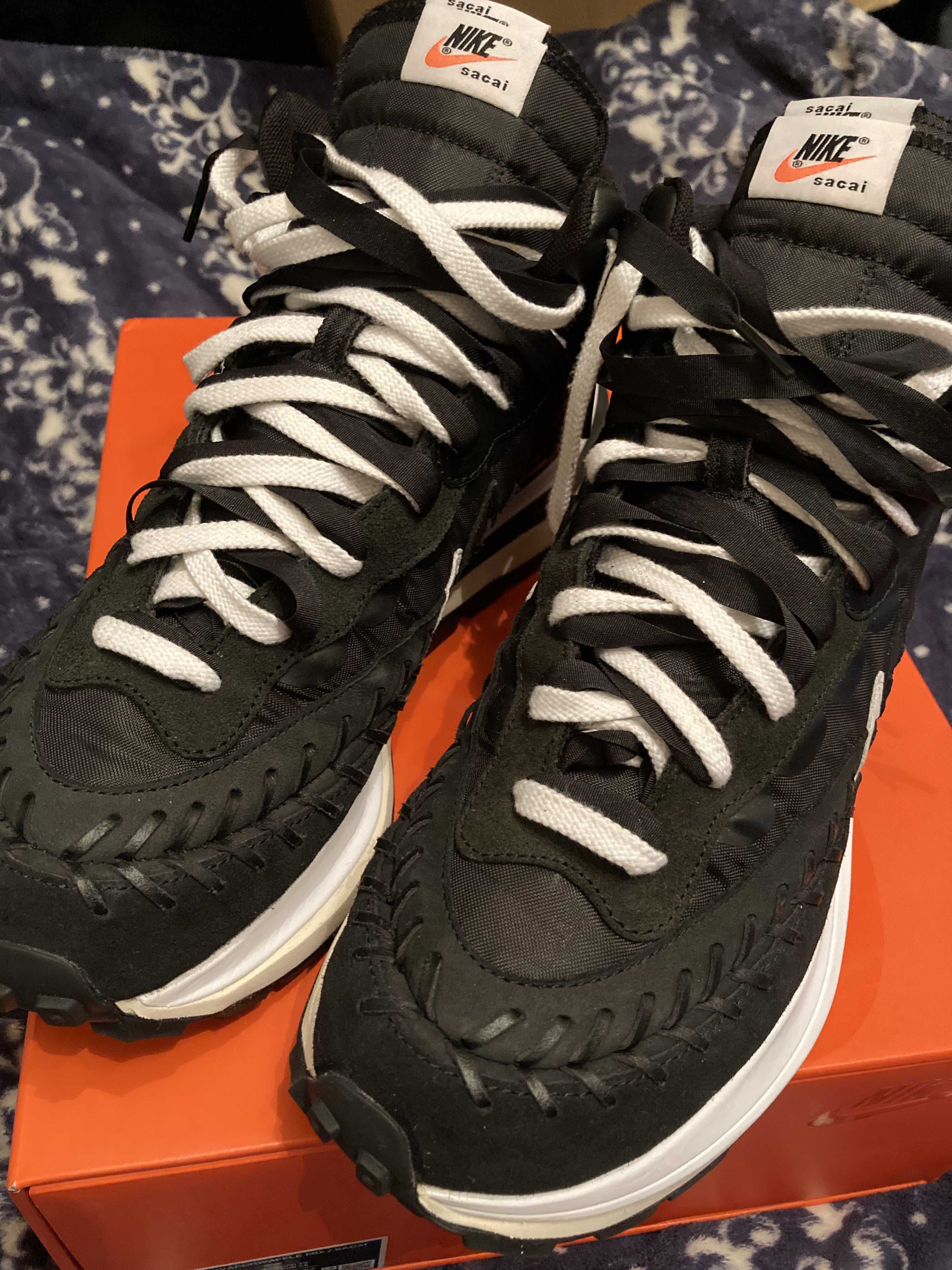 Jean-Paul Gaultier × sacai × Nike Vapor Waffle "Black/Black-White"