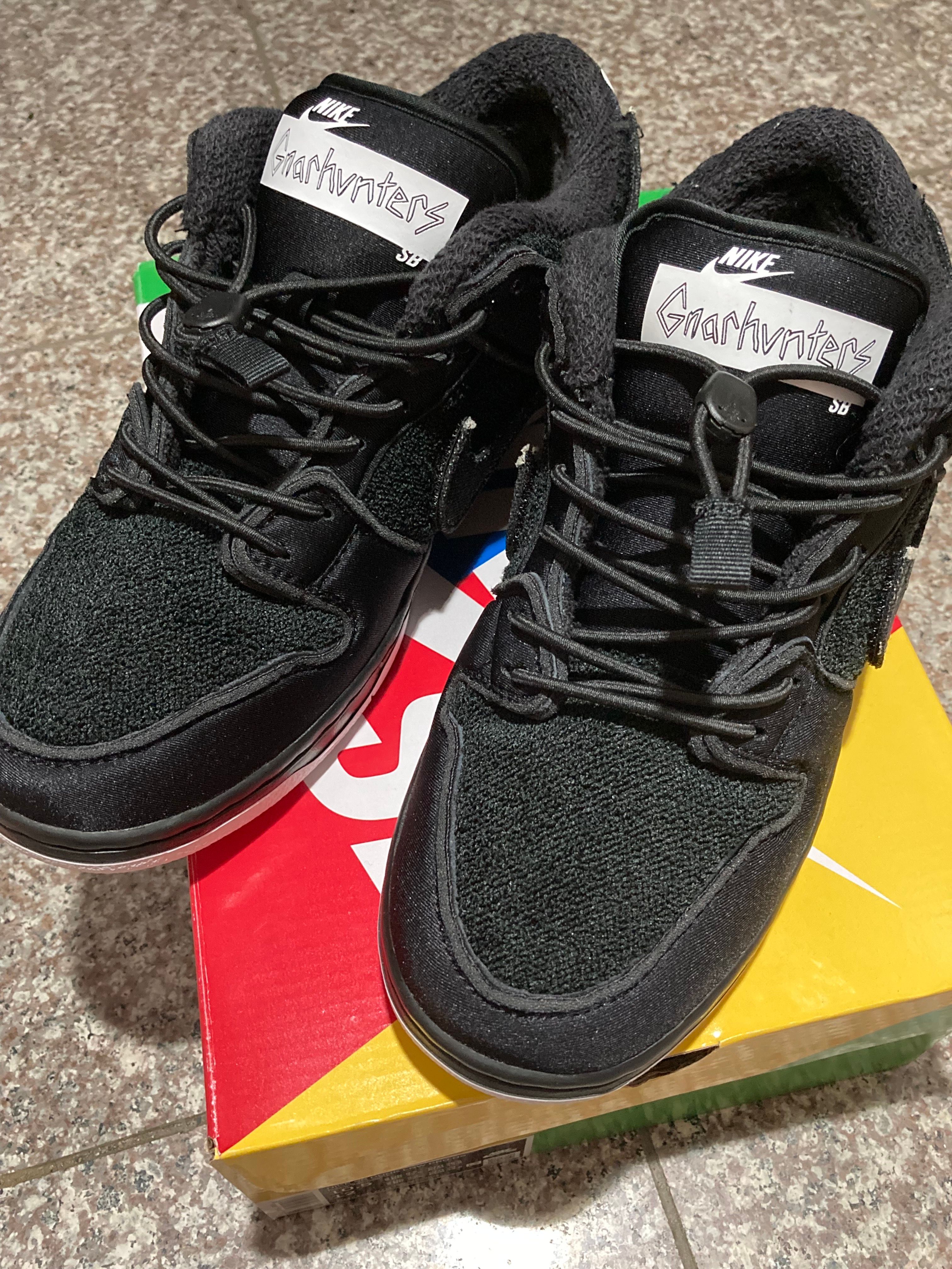 Gnarhunters × Nike SB Dunk Low "Black/White"