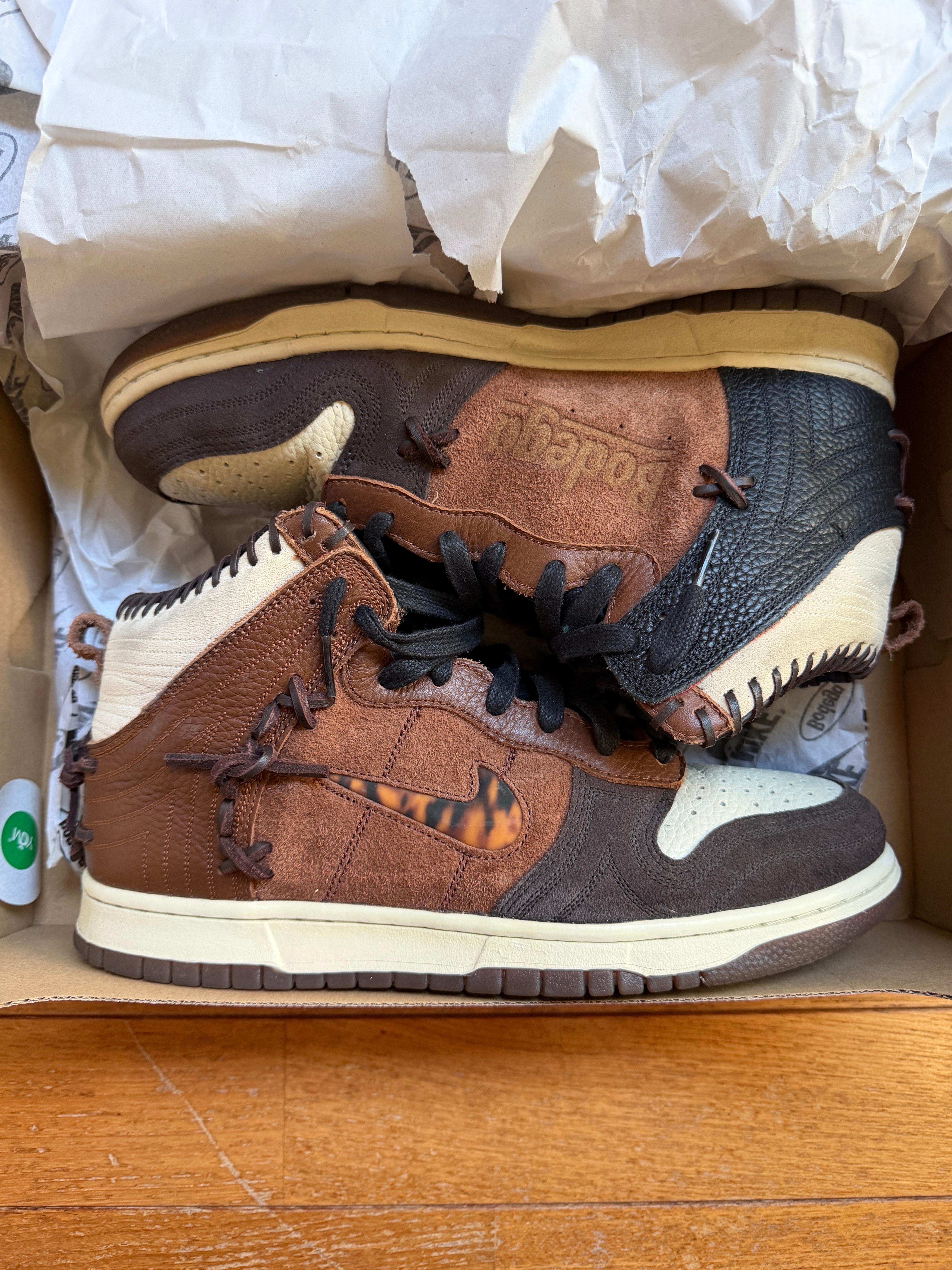 Bodega × Nike Dunk High "Legend Fauna Brown"
