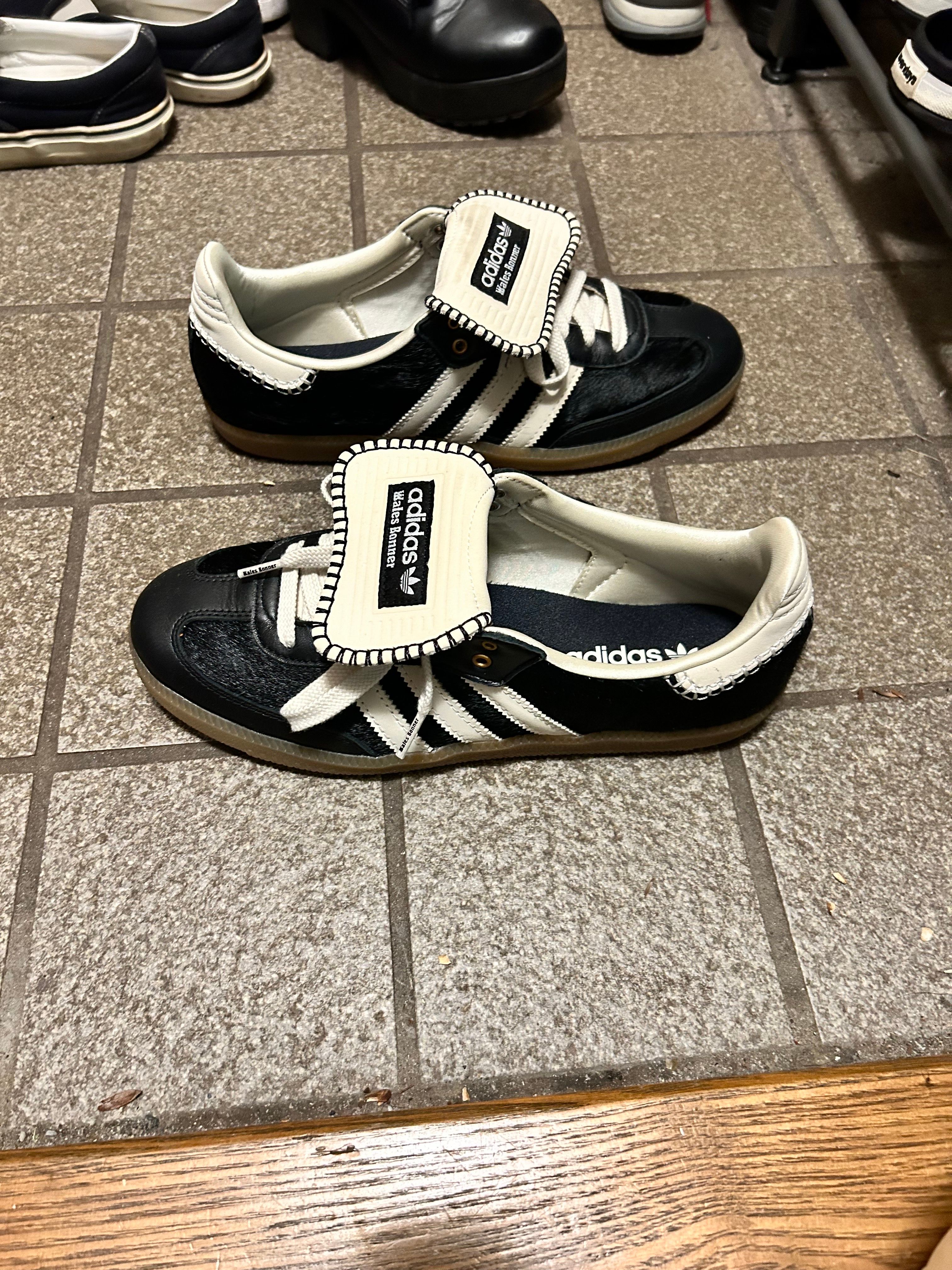 Wales Bonner × adidas Samba Pony Tonal Low "Core Black/Cream White"
