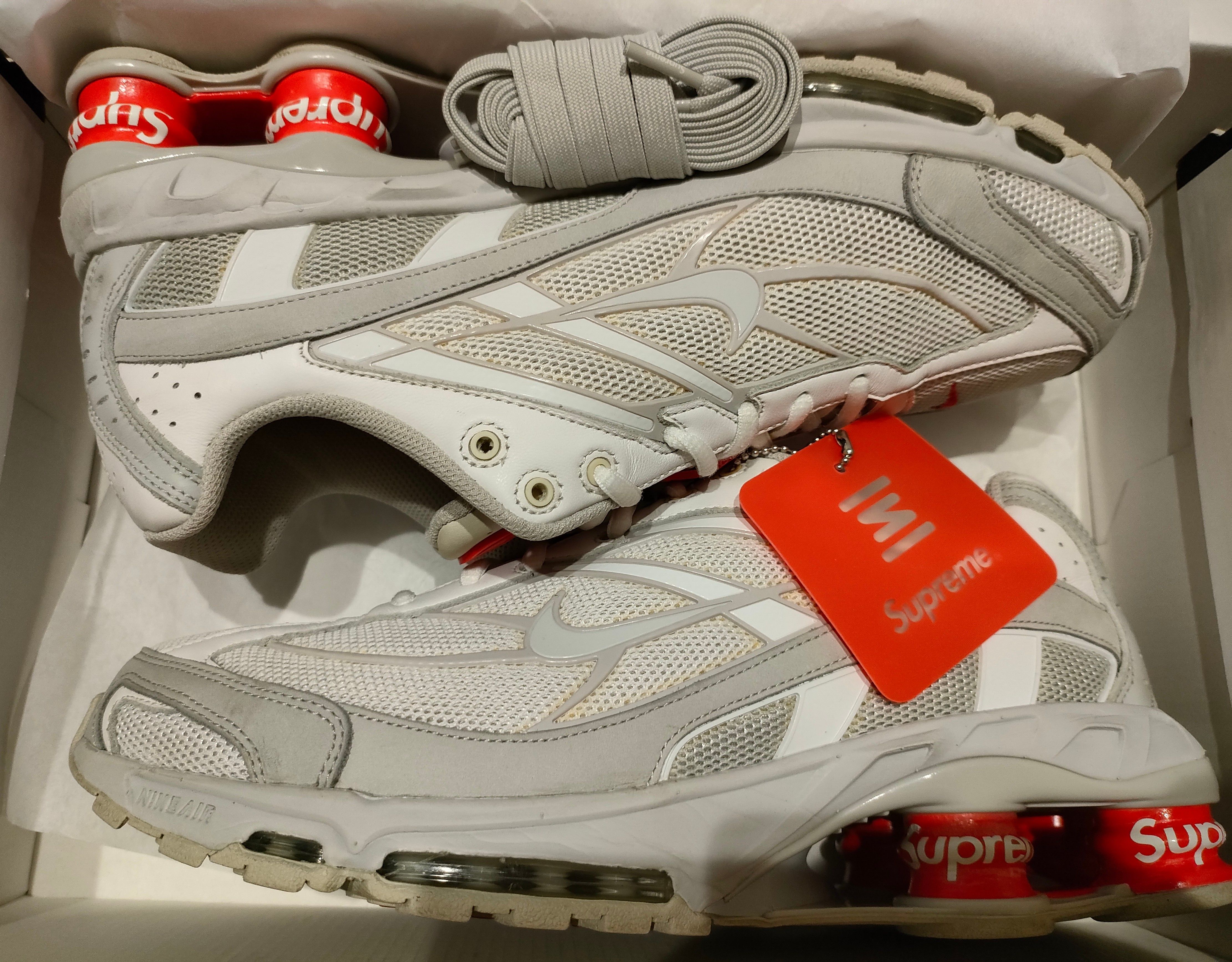 Supreme × Nike Shox Ride 2 "White/Grey Fog/Flat Platinum"