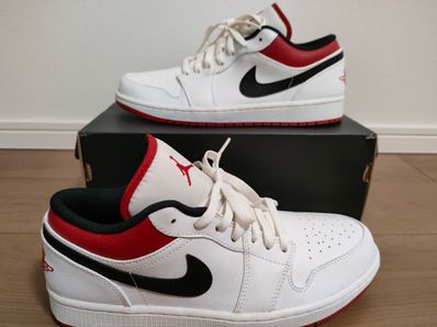 NIKE AIR JORDAN 1 LOW "WHITE/UNIVERSITY RED/BLACK"