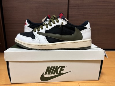 Travis Scott × Nike Women's Air Jordan 1 Low OG "Medium Olive"