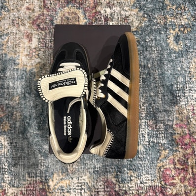 Wales Bonner × adidas Samba Pony Tonal Low "Core Black/Cream White"