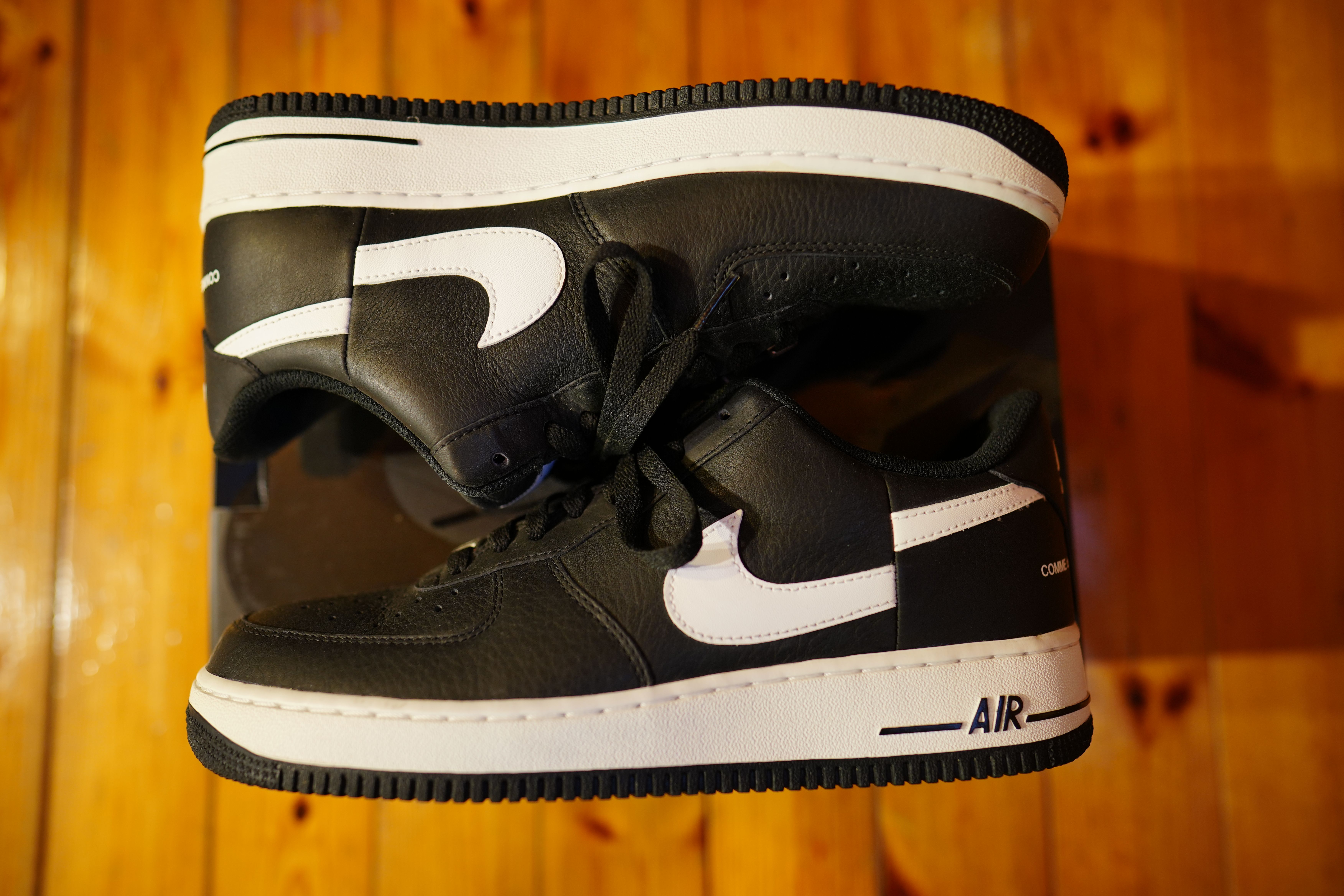 Supreme × COMME des GARCONS SHIRT × Nike Air Force 1 Low "Black/White" (2018)