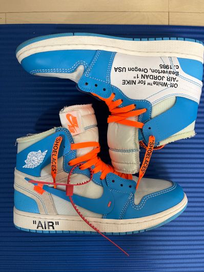 Off-White × Nike Air Jordan 1 High UNC "White/Dark Powder Blue"