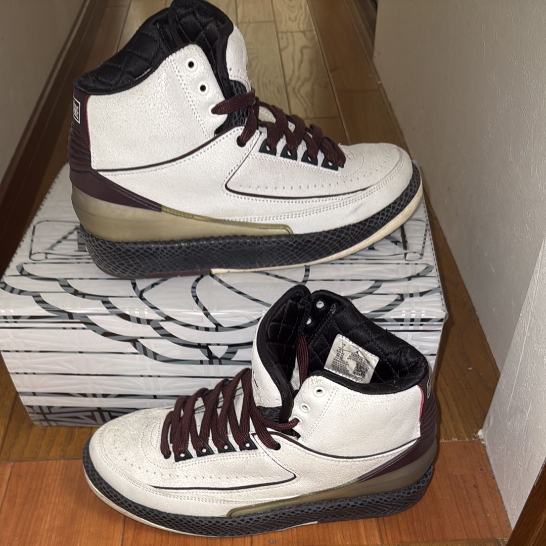 A Ma Maniere × Nike Air Jordan 2 "Airness/Sail and Burgundy"