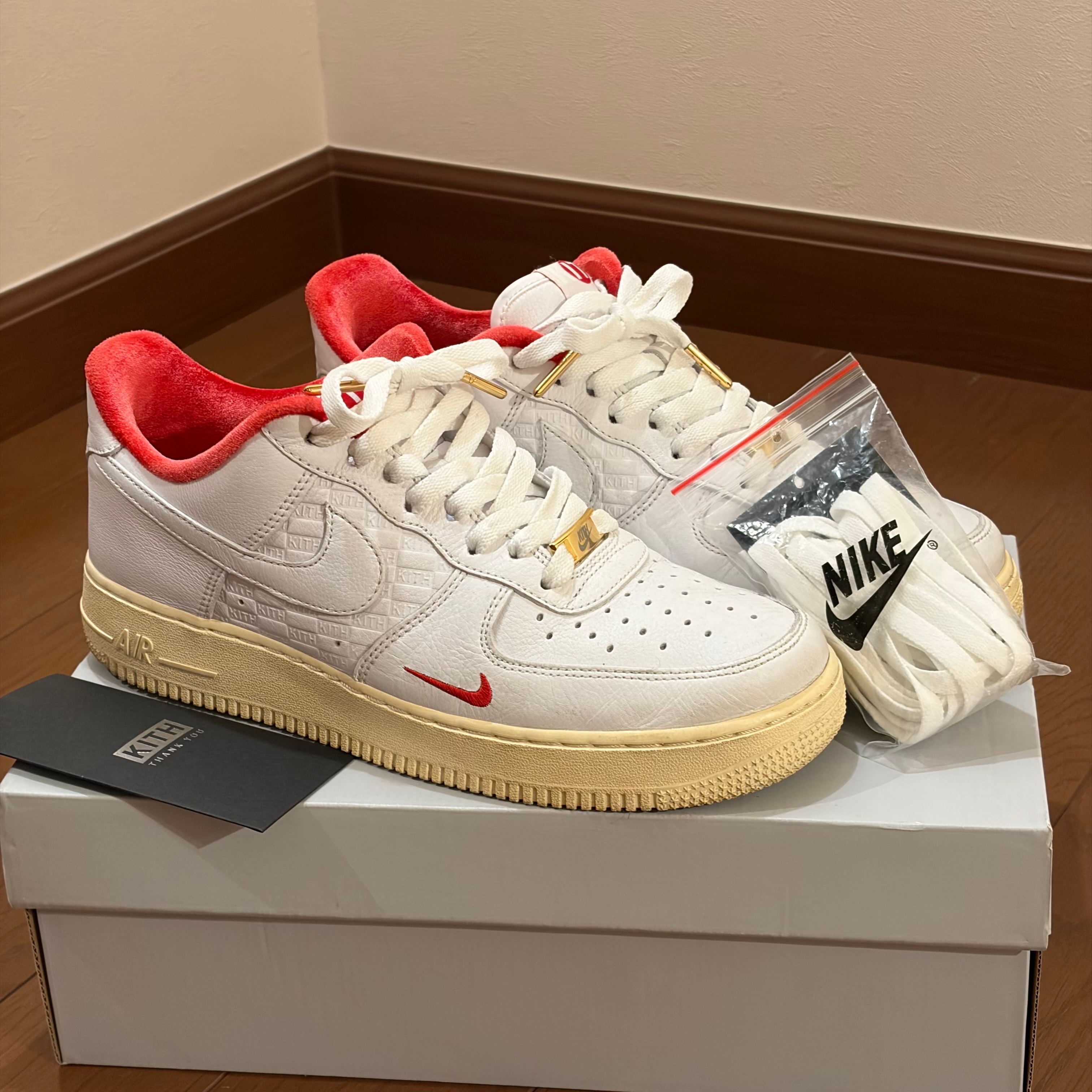 KITH × Nike Air Force 1 Low "White/Red"