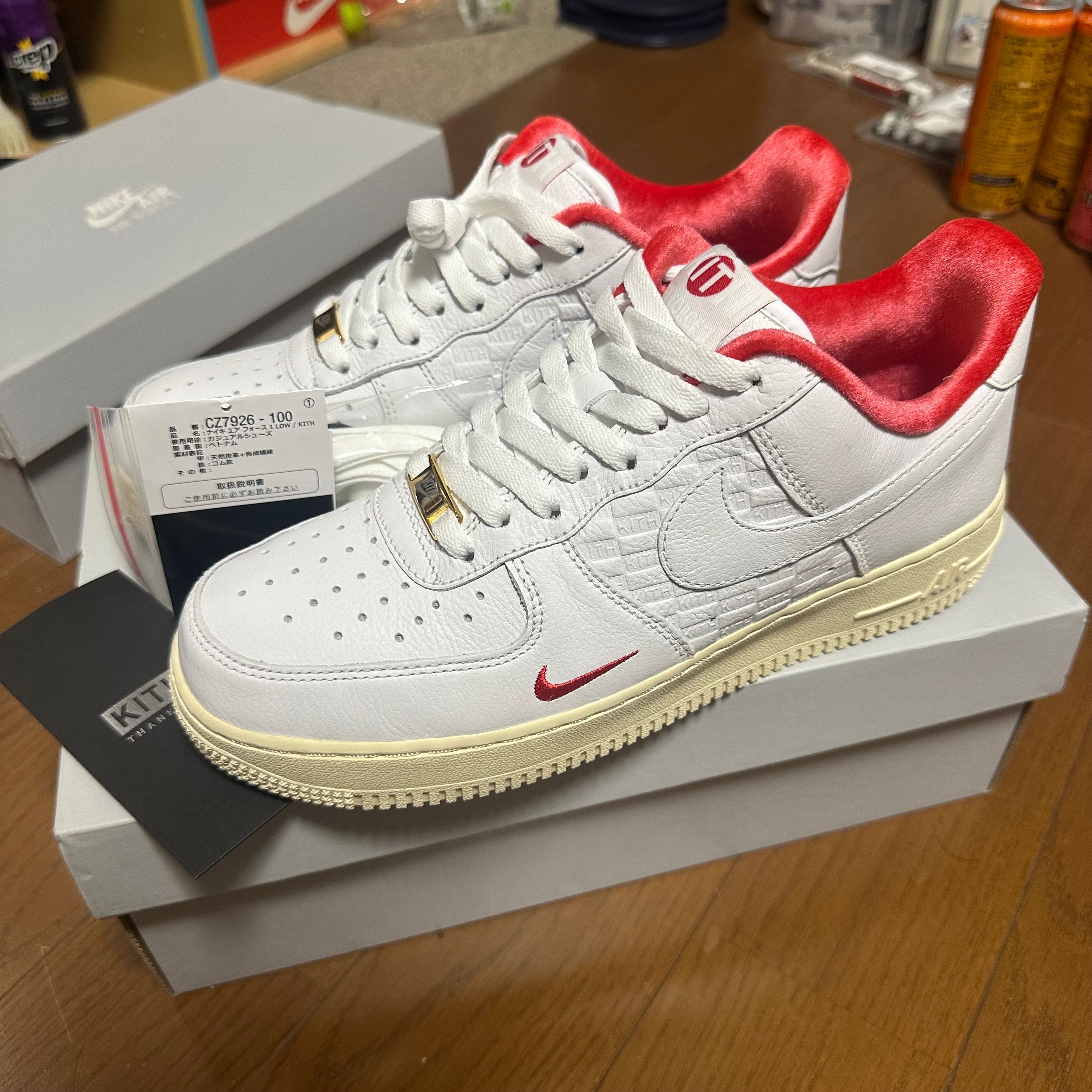KITH × Nike Air Force 1 Low "White/Red"