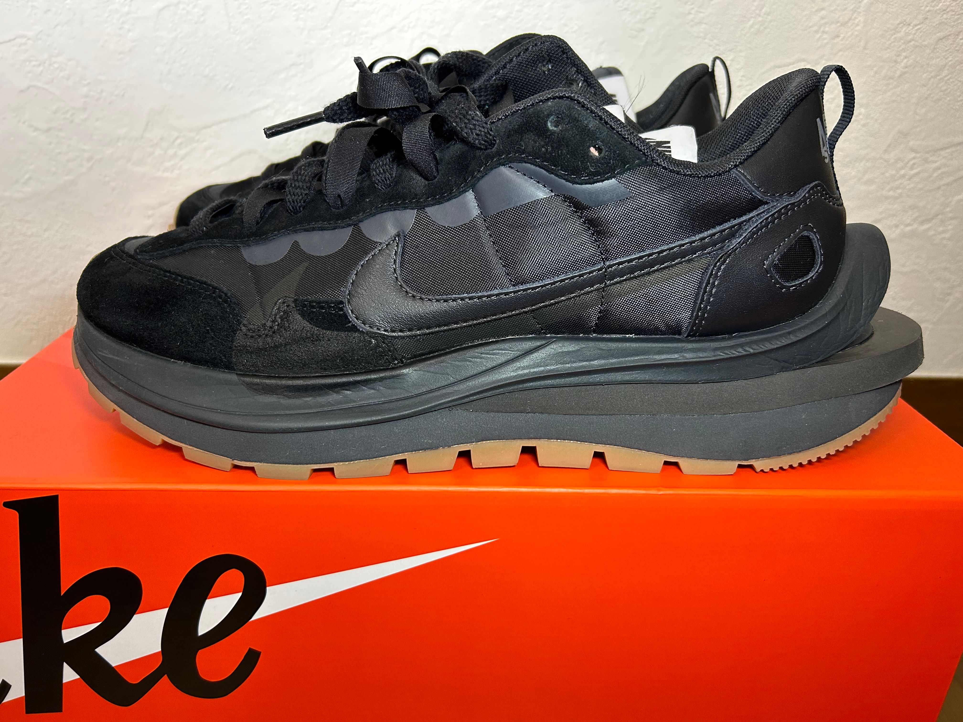 sacai × Nike VaporWaffle "Black Gum"