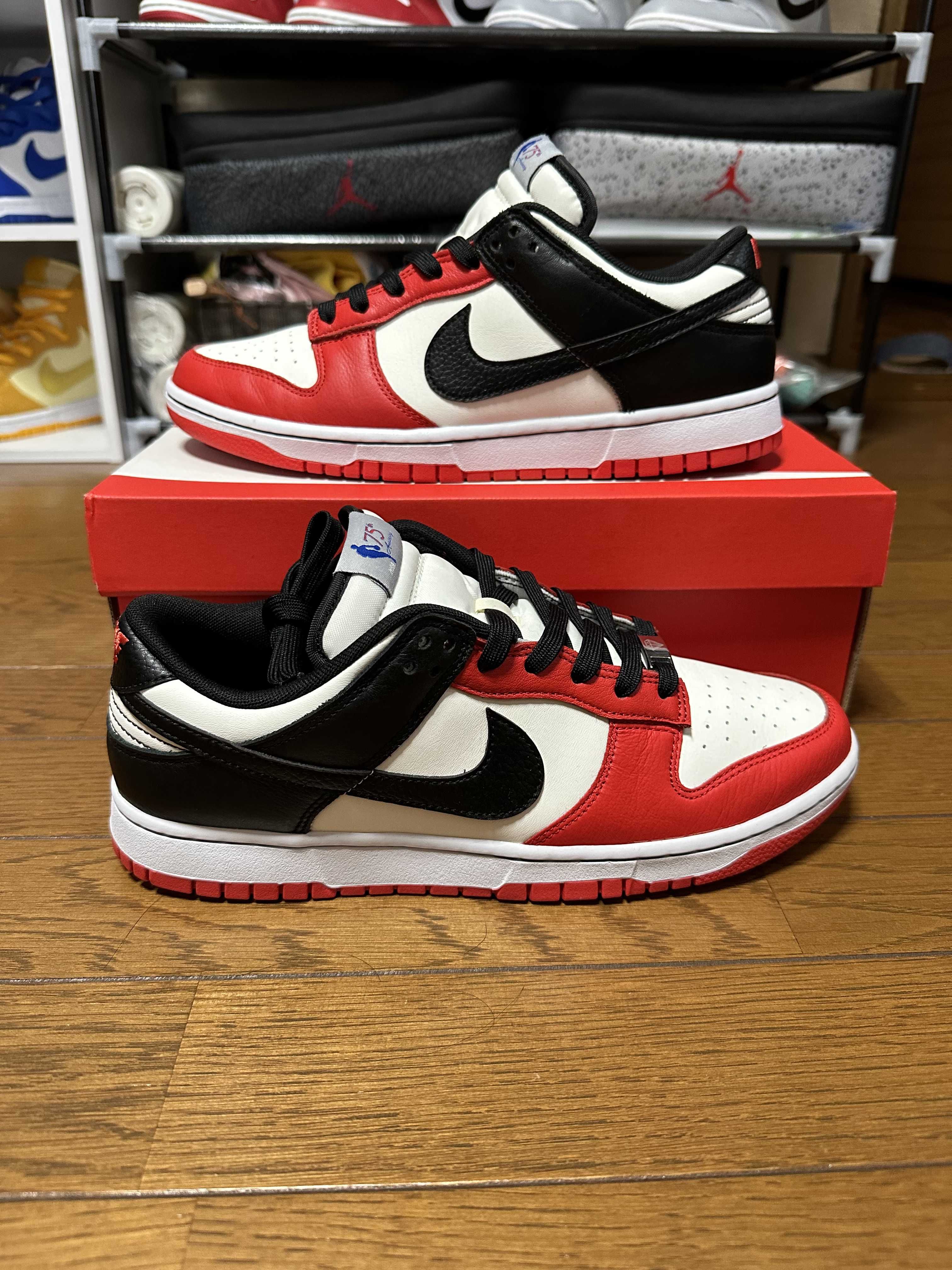 NBA × Nike Dunk Low EMB 75th Anniversary "Chicago Bulls"