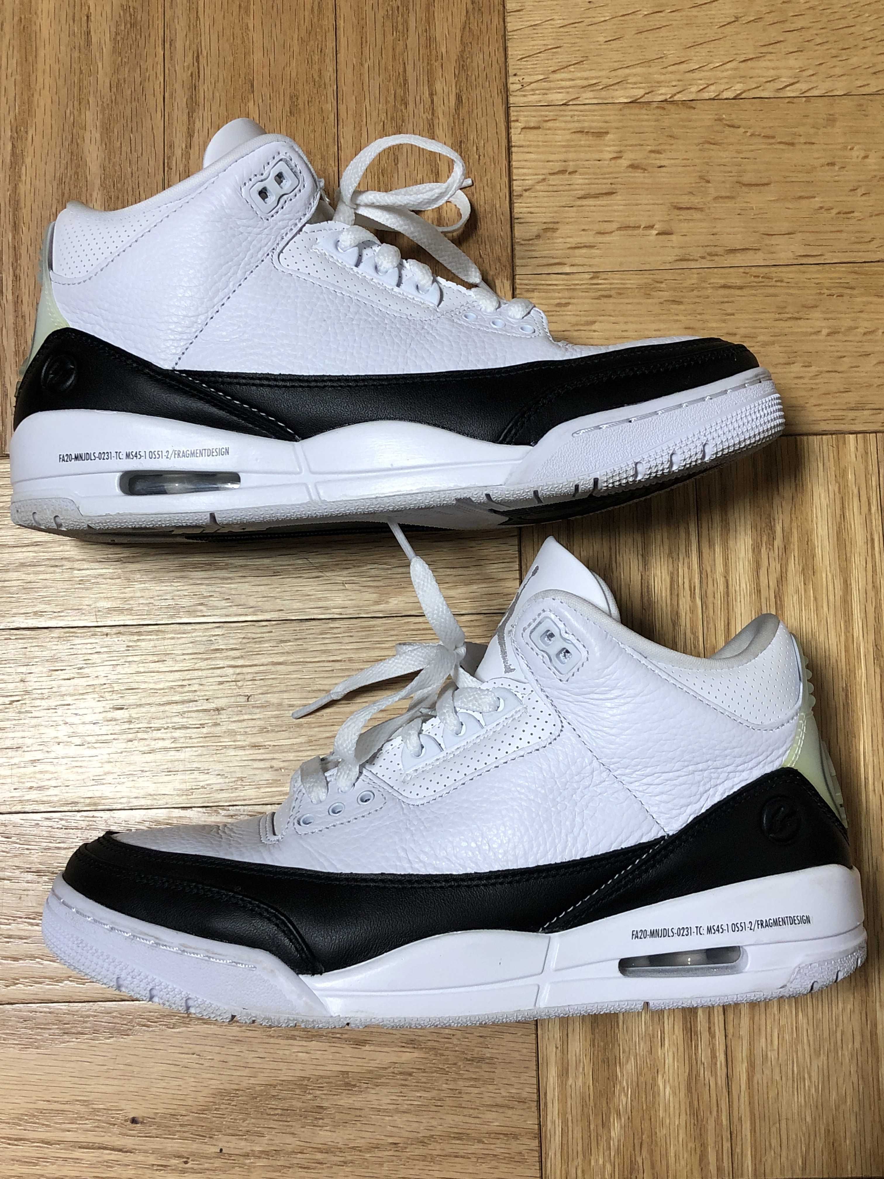 Fragment × Nike Air Jordan 3 "White/Black"